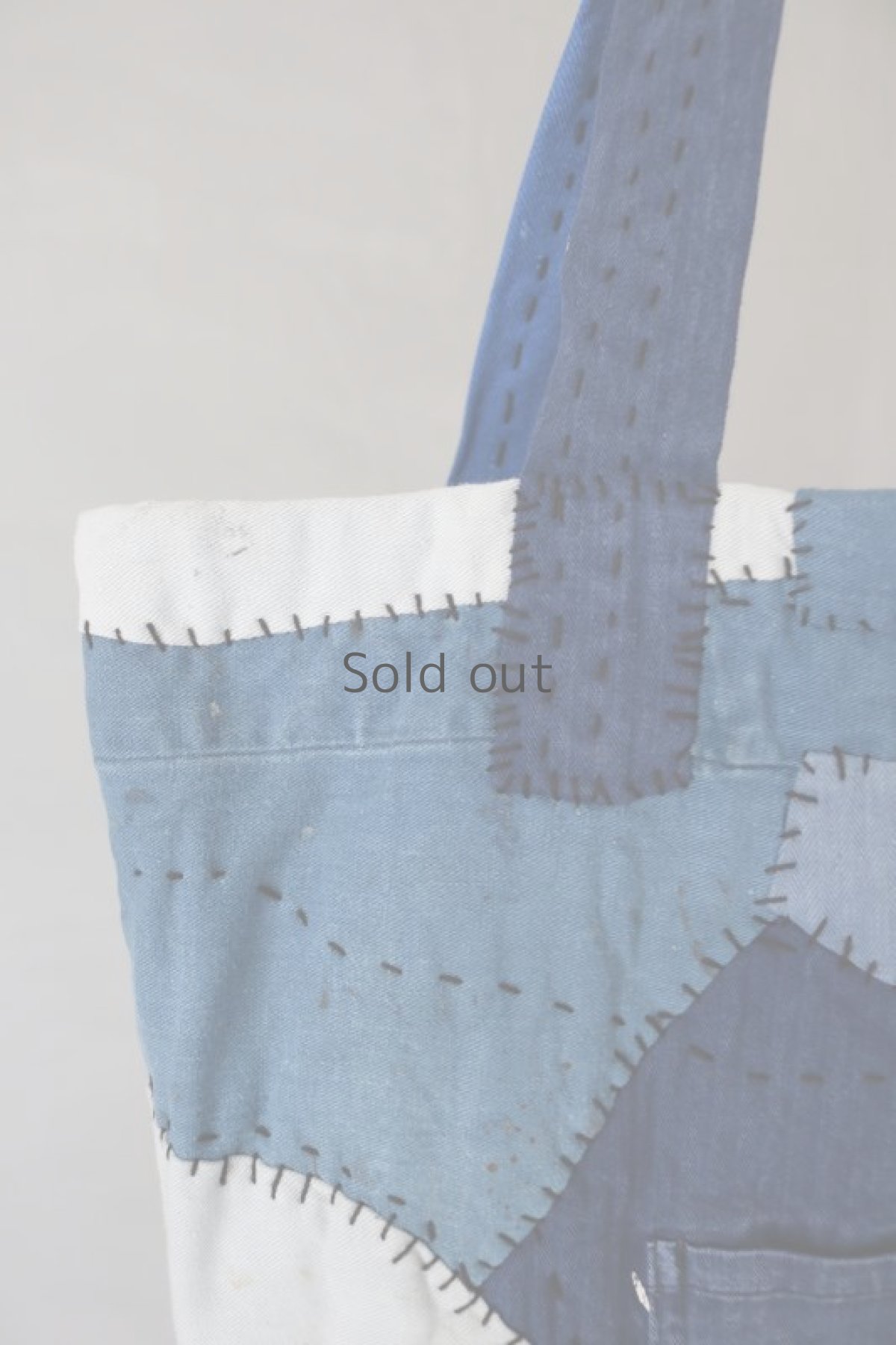 画像4: 【MITSUGU SASAKI】ビンテージリメイク　ユーロワークのパッチワーク　トートバッグ (4)