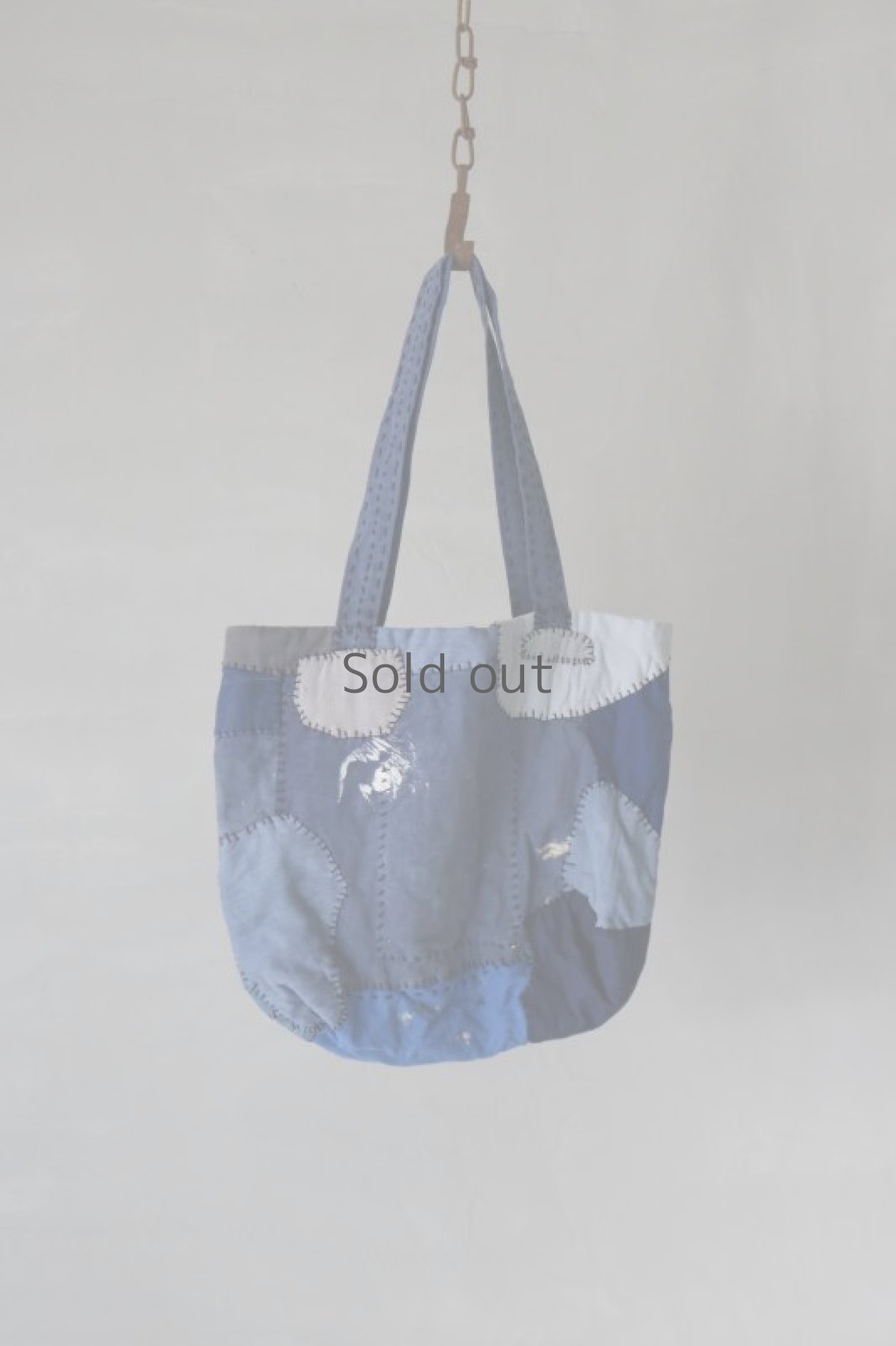 画像2: 【MITSUGU SASAKI】ビンテージリメイク　ユーロワークのパッチワーク　トートバッグ (2)