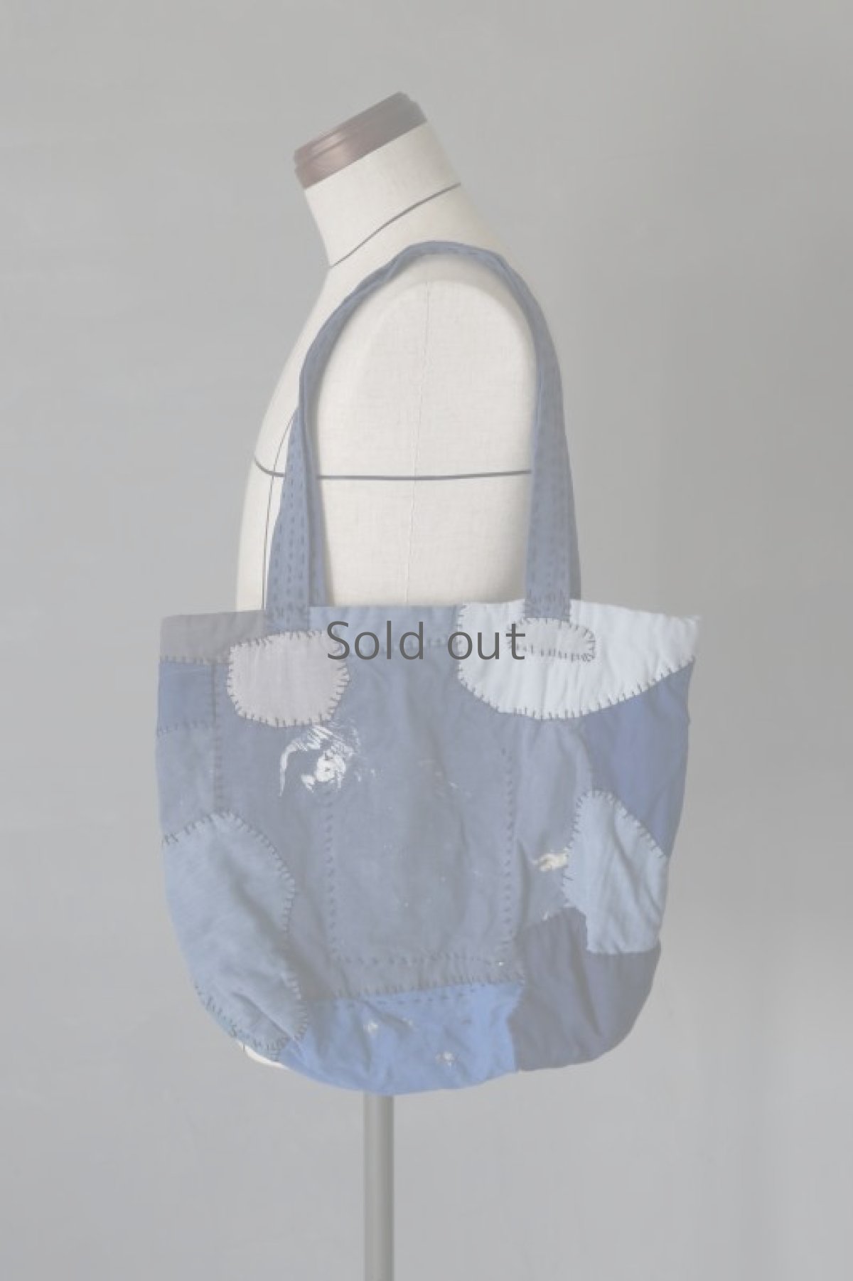 画像11: 【MITSUGU SASAKI】ビンテージリメイク　ユーロワークのパッチワーク　トートバッグ (11)