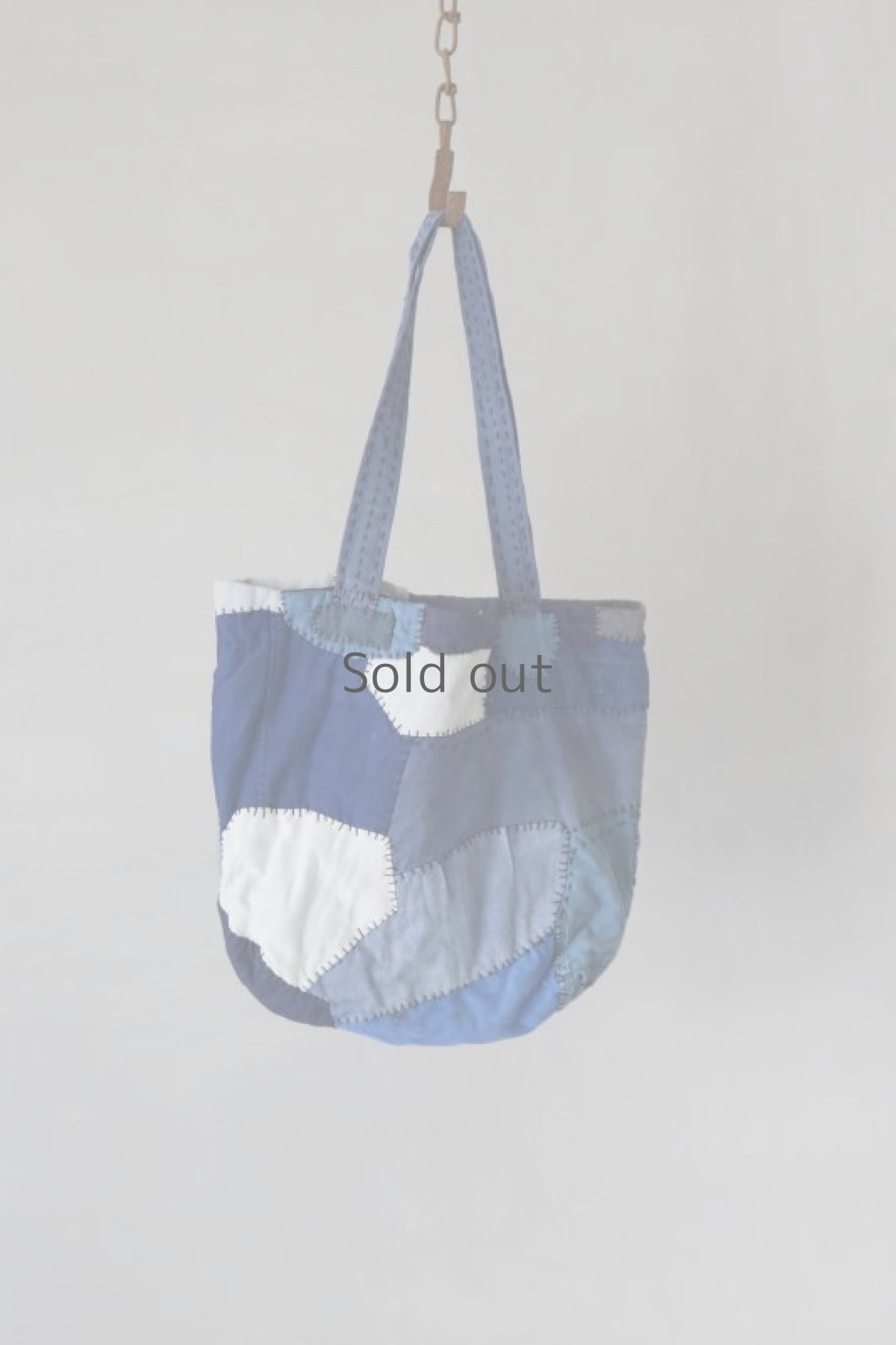 画像6: 【MITSUGU SASAKI】ビンテージリメイク　ユーロワークのパッチワーク　トートバッグ (6)