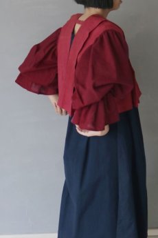 画像3: 【ササキチホ】古木綿　グラデーション　肩衣  ピエロ袖（紫ミックス） (3)
