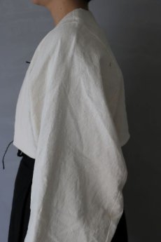 画像10: 【ササキチホ】アンティークリネン　短羽織　ロング袖（白） (10)