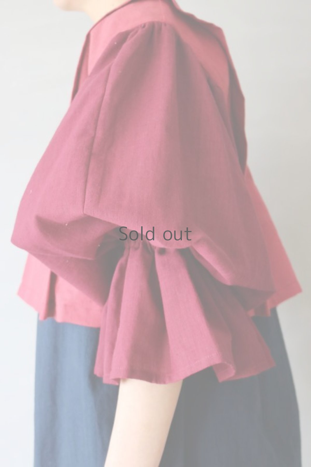 画像10: 【ササキチホ】古木綿　グラデーション　肩衣  ピエロ袖（紫ミックス） (10)