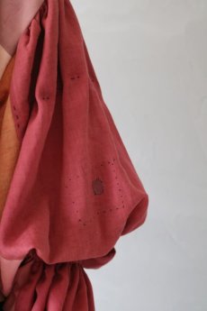 画像8: 【ササキチホ】古木綿　グラデーション　肩衣  ピエロ袖（オレンジ×ピンク） (8)