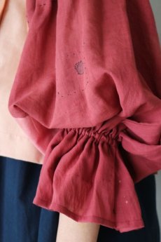 画像11: 【ササキチホ】古木綿　グラデーション　肩衣  ピエロ袖（オレンジ×ピンク） (11)