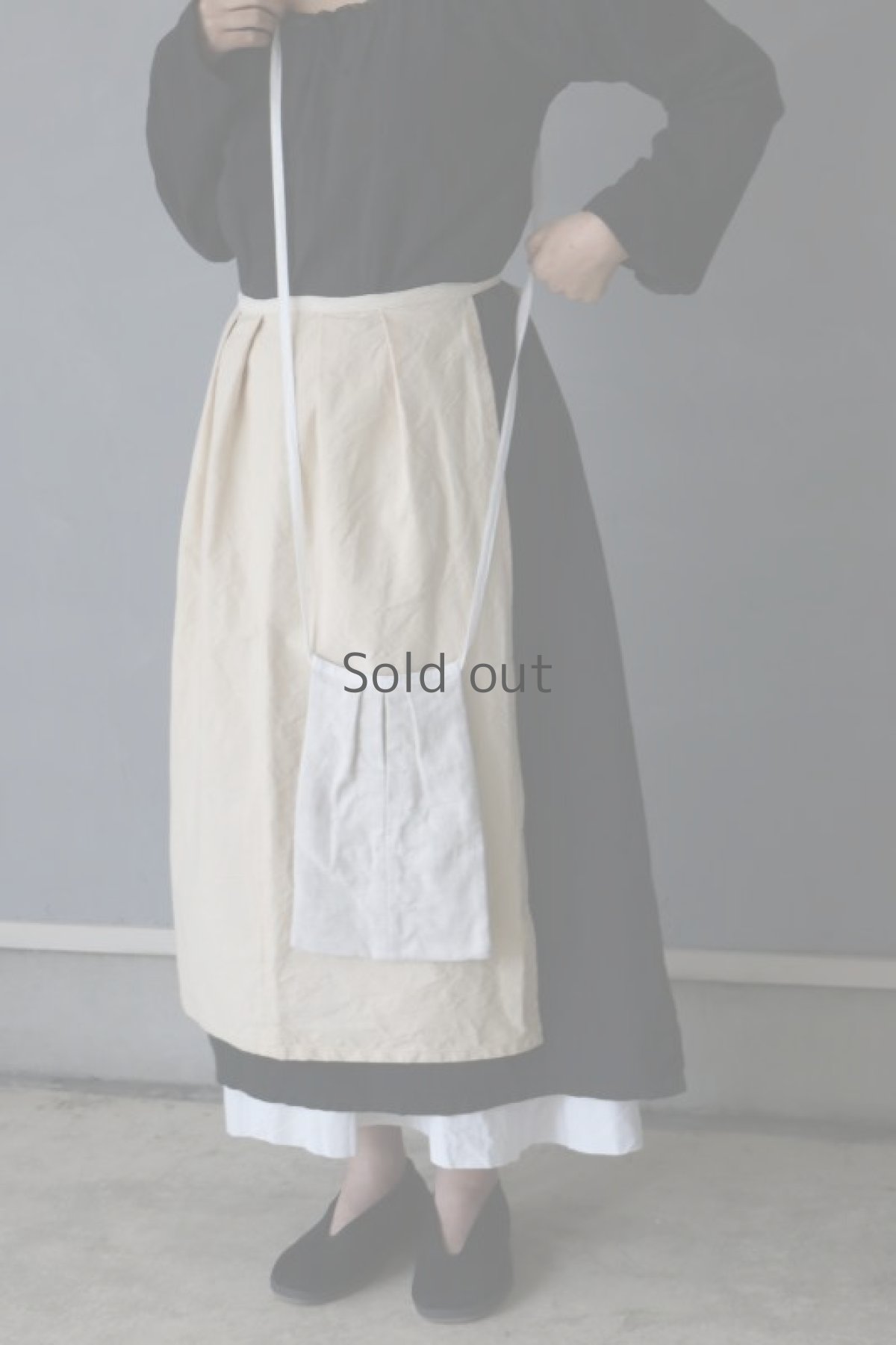 画像7: 【ササキチホ】アンティークリネン　腰袋　type:C /生成り (7)