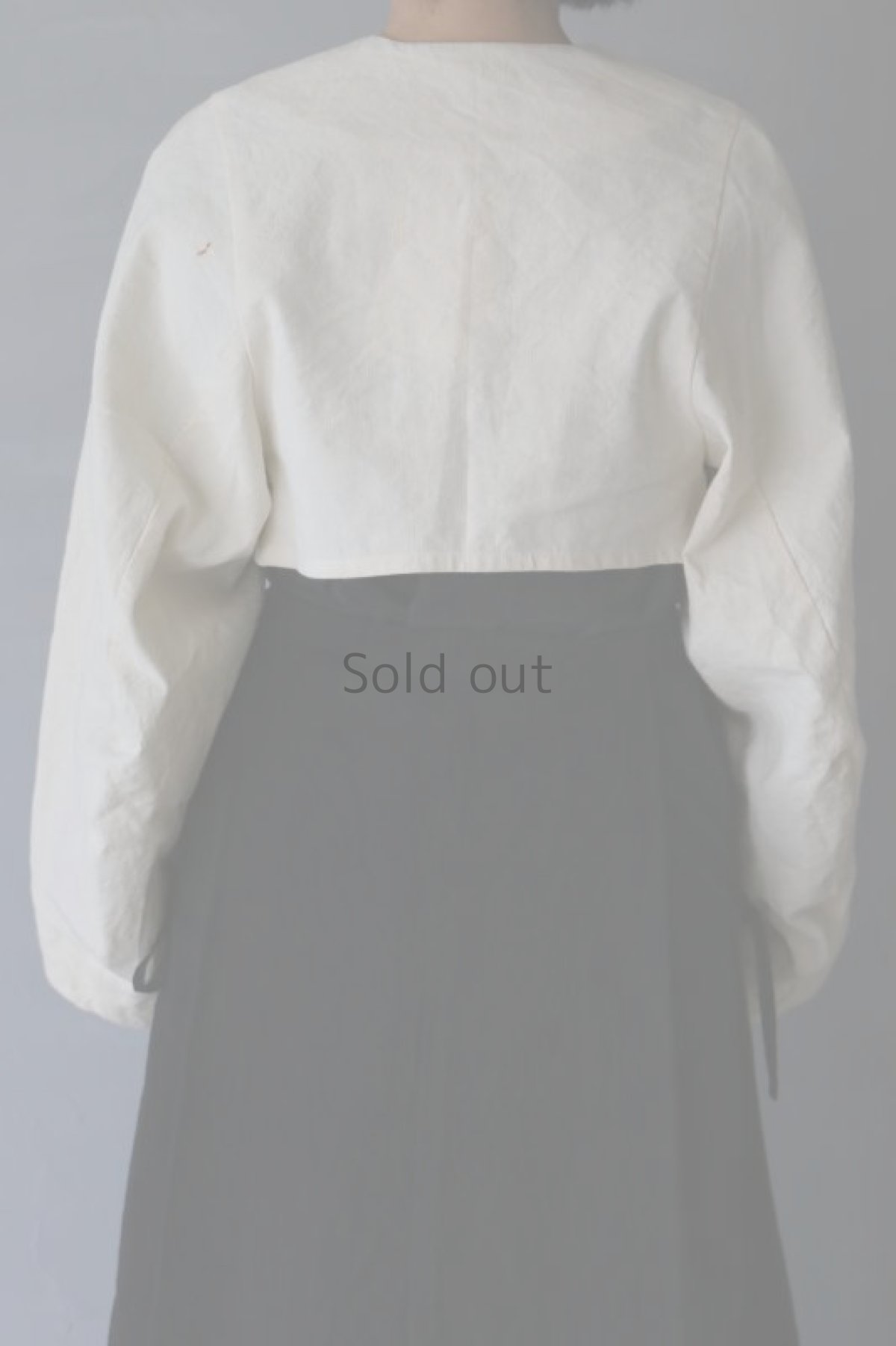 画像11: 【ササキチホ】アンティークリネン　短羽織　ロング袖（白） (11)