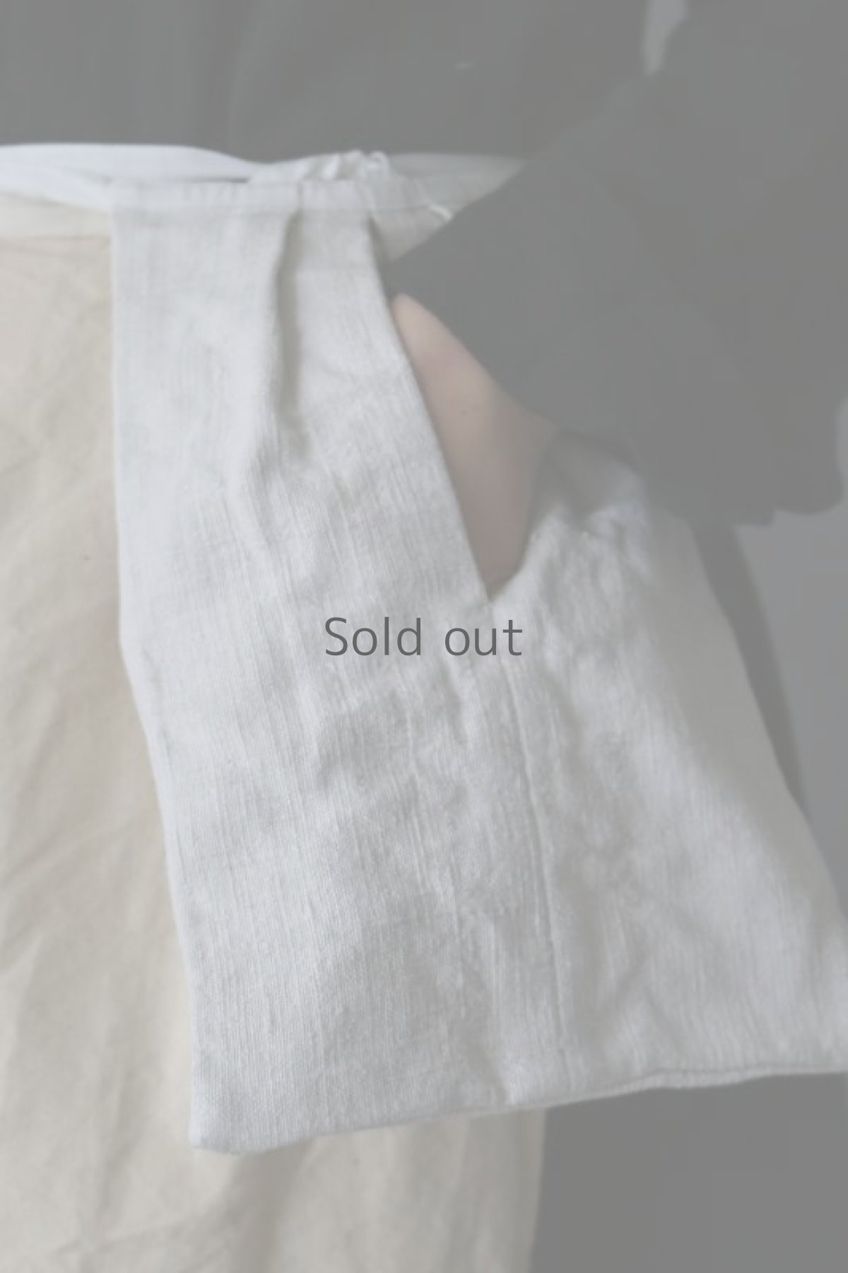 画像6: 【ササキチホ】アンティークリネン　腰袋　type:C /生成り (6)