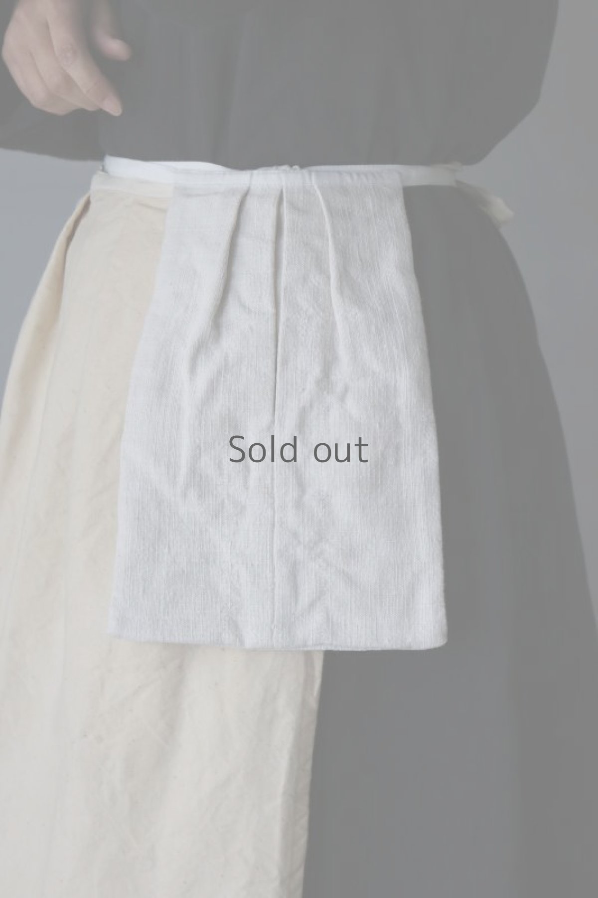 画像4: 【ササキチホ】アンティークリネン　腰袋　type:C /生成り (4)