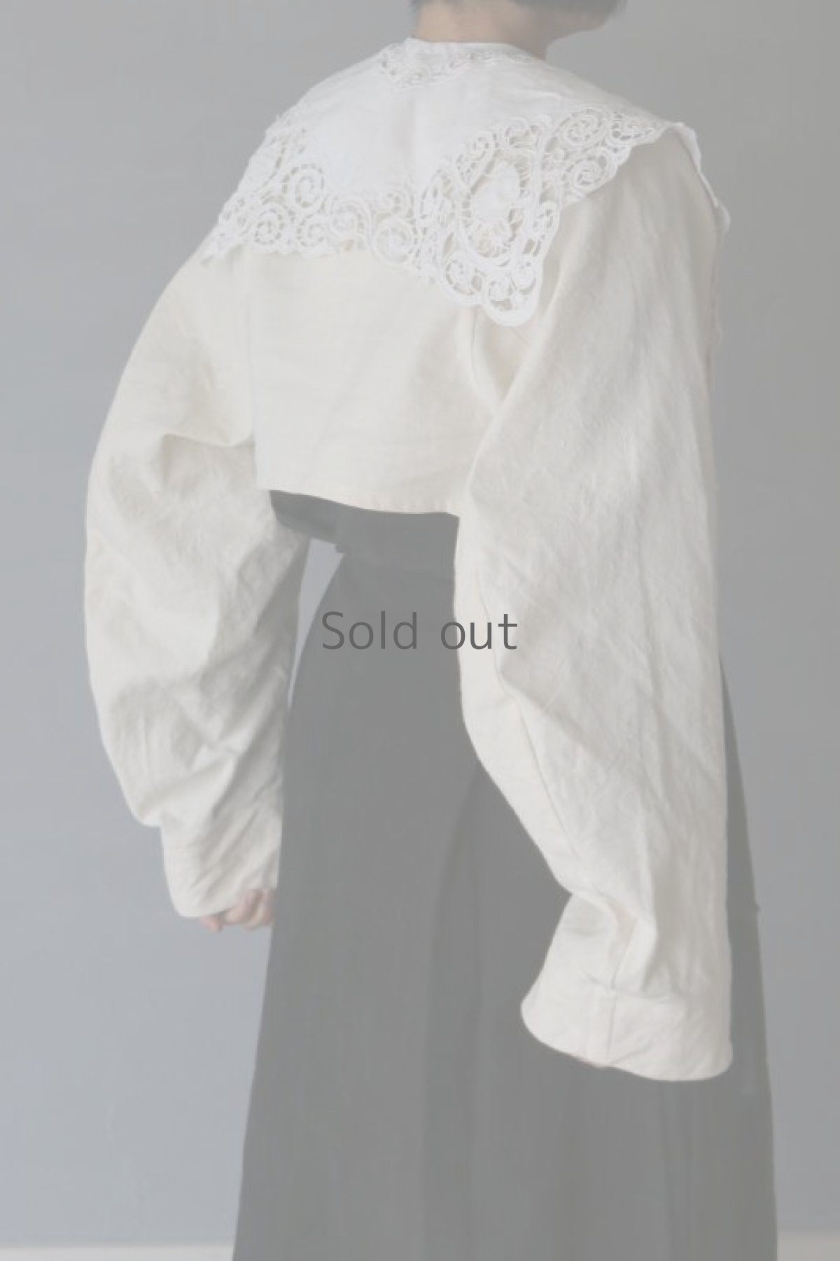 画像3: 【ササキチホ】アンティークリネン　短羽織　ロング袖（白） (3)