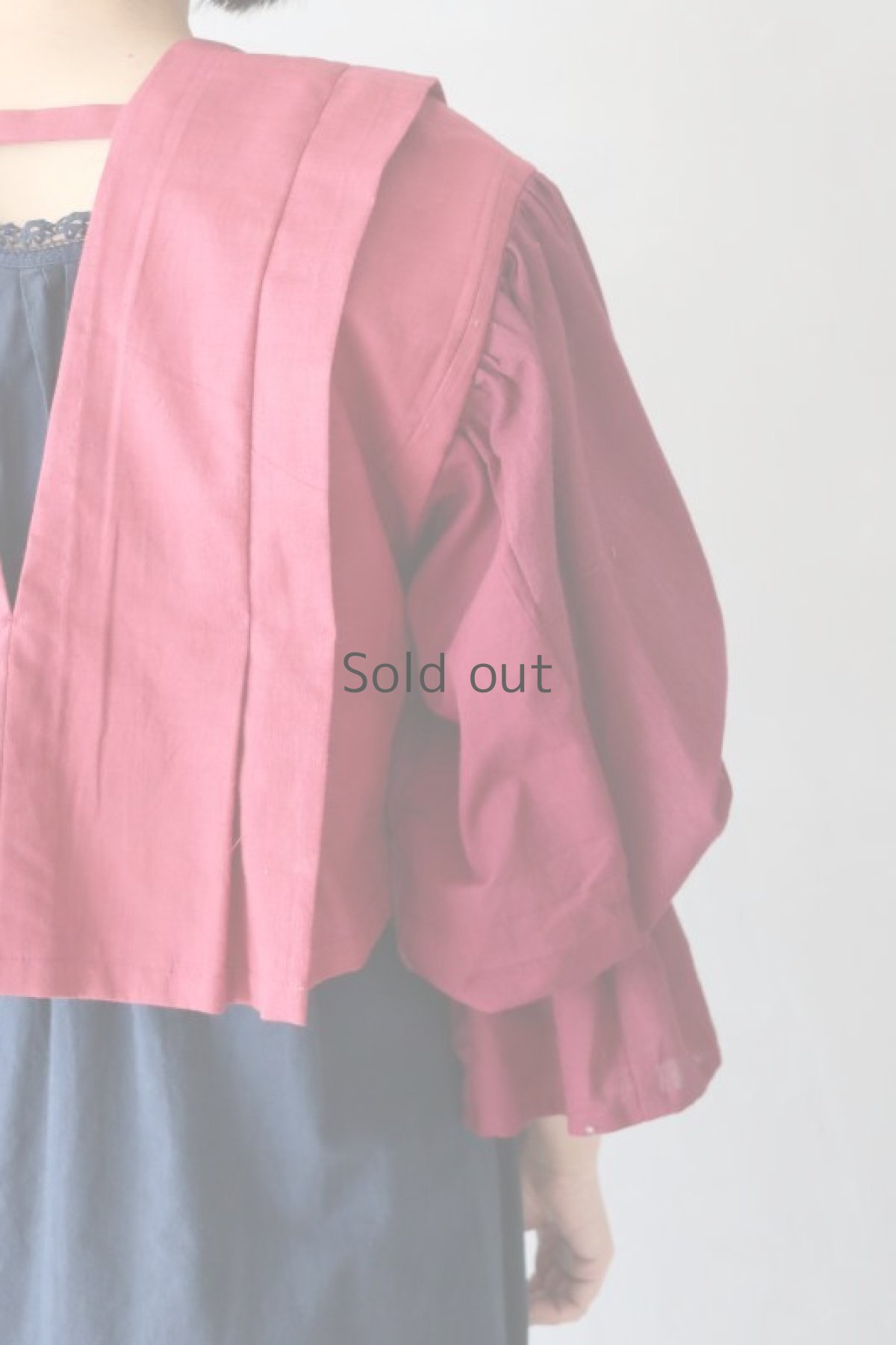 画像13: 【ササキチホ】古木綿　グラデーション　肩衣  ピエロ袖（紫ミックス） (13)