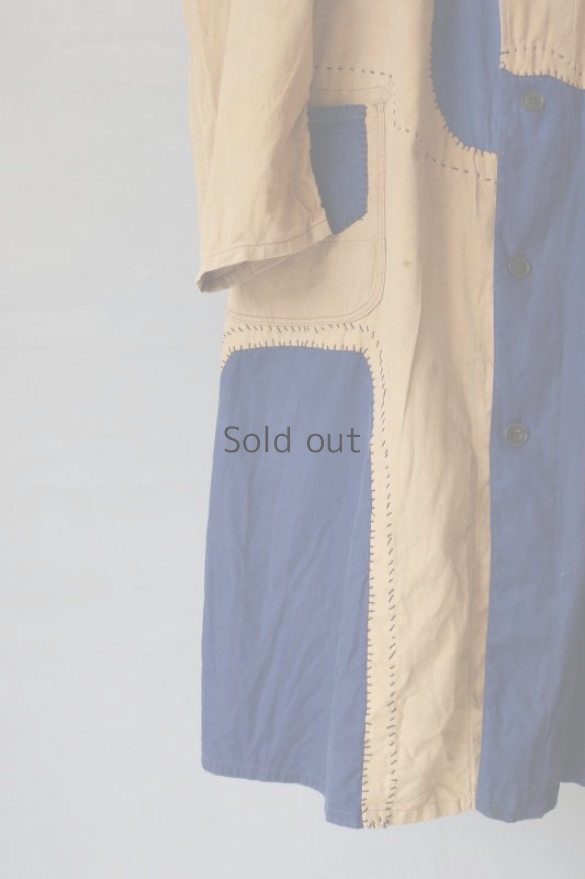 画像7: 【MITSUGU SASAKI】ビンテージリメイク　パッチワーク　ロングワークコート(GREIFF) (7)