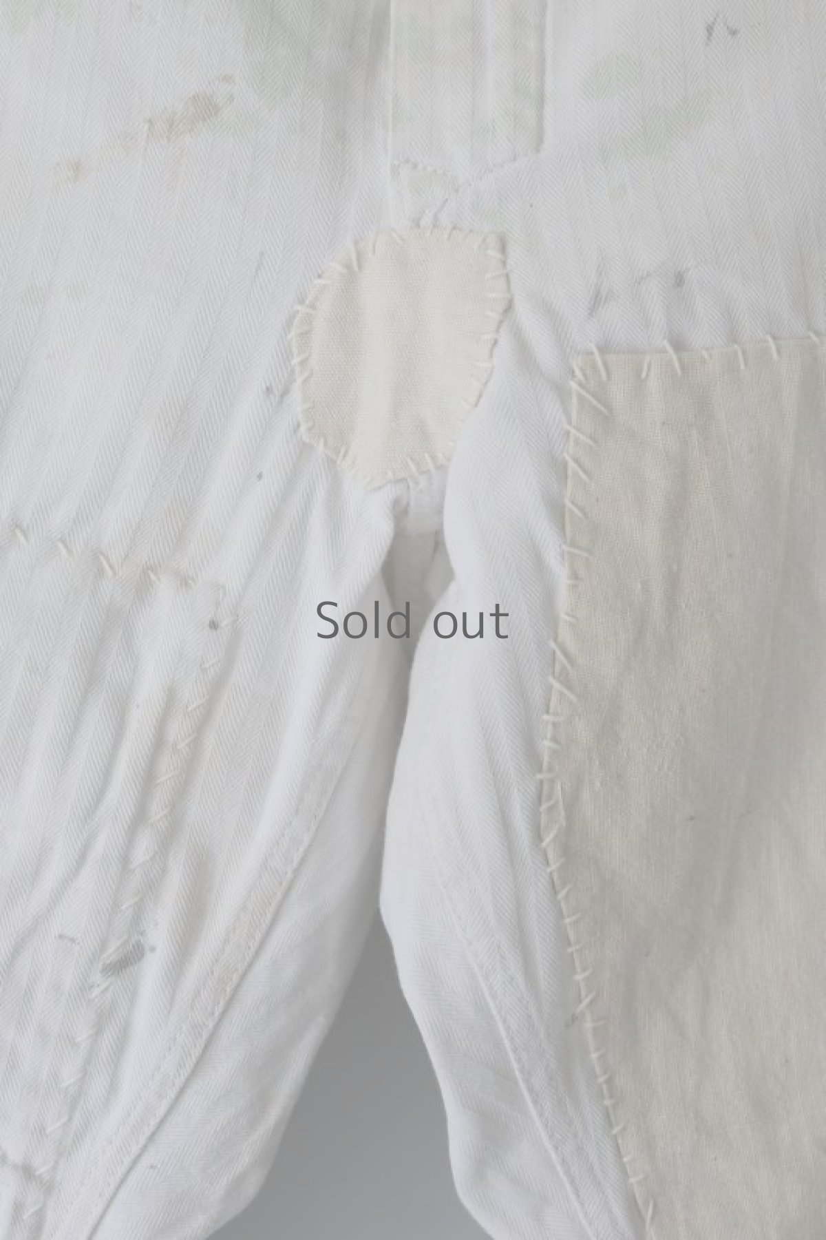 画像7: 【MITSUGU SASAKI】ビンテージ×リメイク パッチワーク ペンキまみれのホワイトワークパンツ（PARIS Collection 2024） (7)