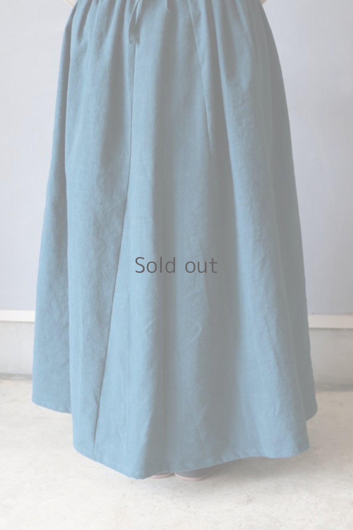 画像15: 【ササキチホ】アンティークリネン×染め　ノースリーブ　オープンバックドレス（ブルーグリーン） (15)