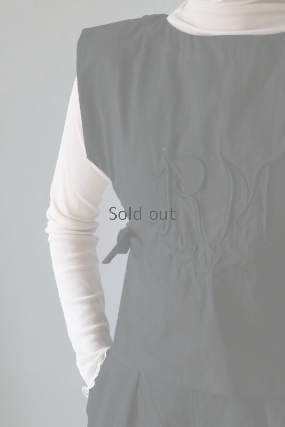 画像4: 【ササキチホ】アンティークリネン　T胴衣 / 黒 / 刺繍 (4)