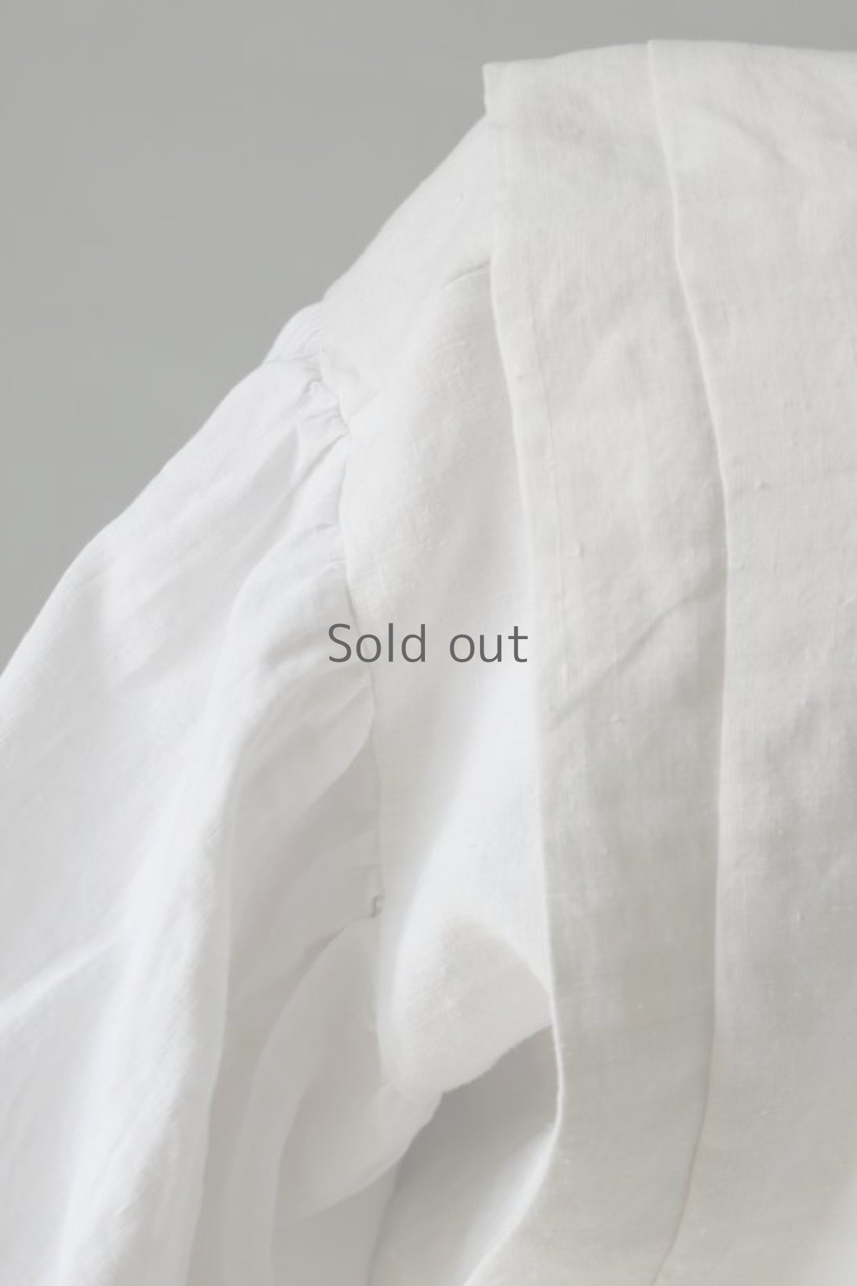 画像12: 【ササキチホ】アンティークリネン　肩衣  ピエロ袖（白） (12)