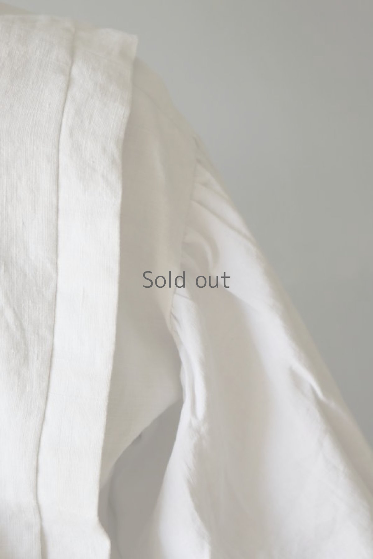 画像15: 【ササキチホ】アンティークリネン　肩衣  ピエロ袖（白） (15)