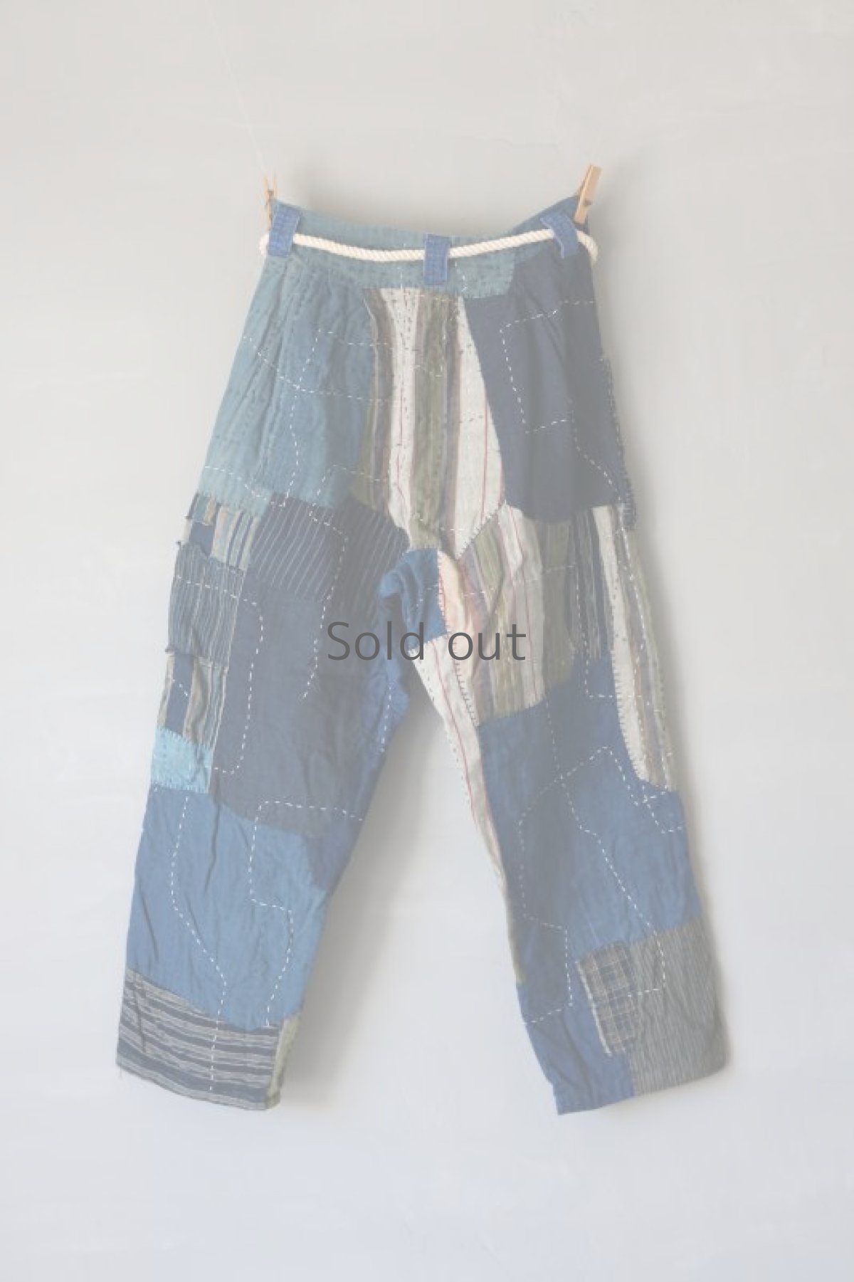 画像11: 【MITSUGU SASAKI】SUPER BORO BORO パッチワーク ワイドパンツ（PARIS Collection 2024） (11)
