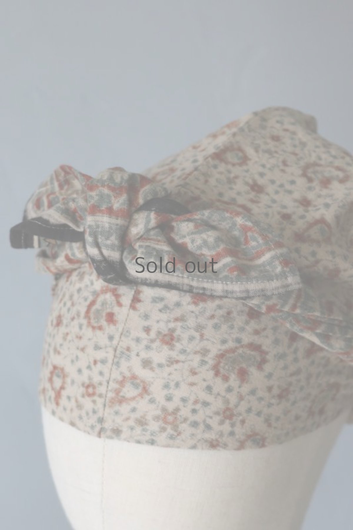 画像2: 【ササキチホ】インド綿　頭巾　「巻く帽子」（裏地ブラック） (2)