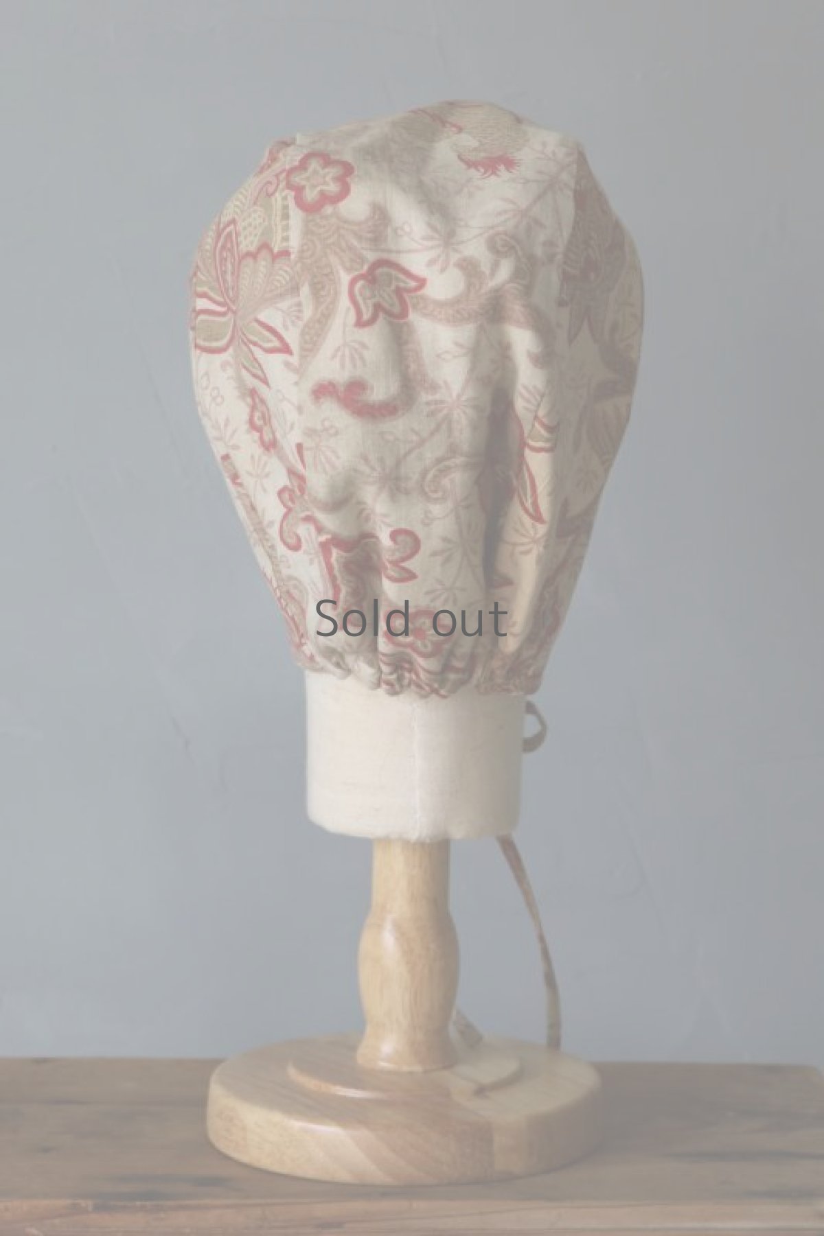 画像3: 【ササキチホ】アンティークコットン　リバーシブル　ボネA（オリエンタル柄/アンティークリネン） (3)