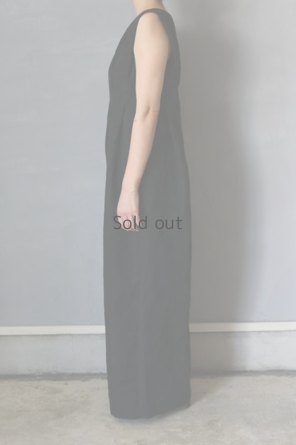 画像7: 【ササキチホ】オールインワン /コットンリネン　デッドストック（後染め黒） (7)