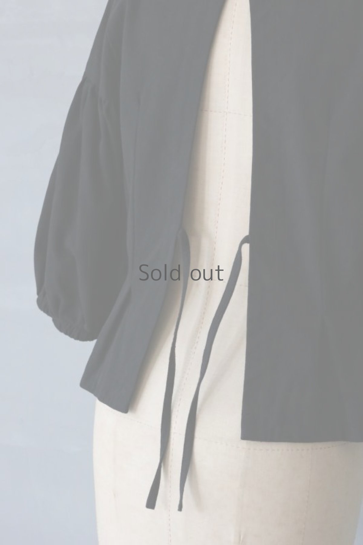 画像7: 【ササキチホ】オープンバックブラウス　五分袖　ヴィンテージリネン（後染め黒） (7)