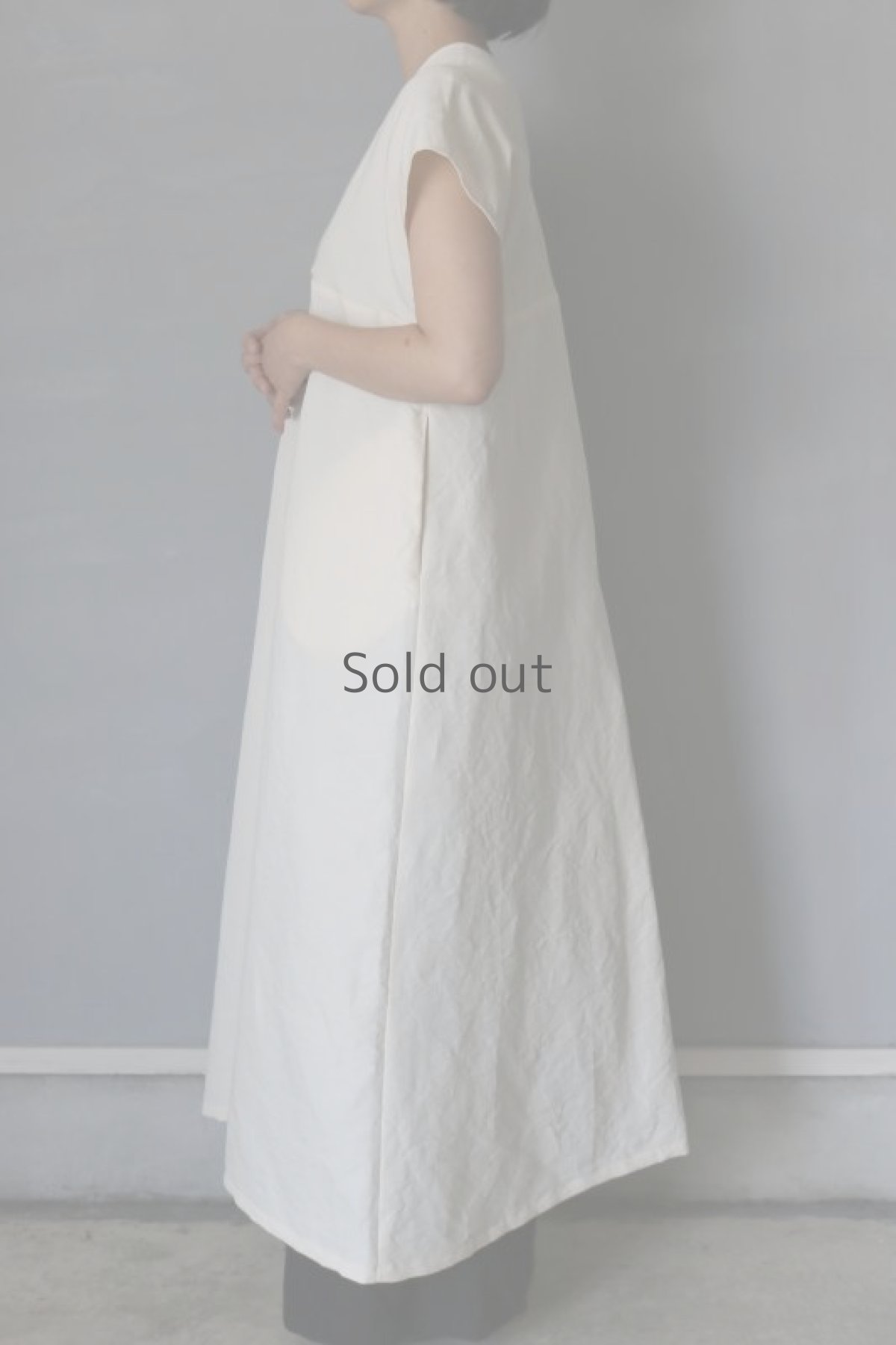 画像7: 【ササキチホ】カレンワンピース/コットンリネン　デッドストック（生成り） (7)