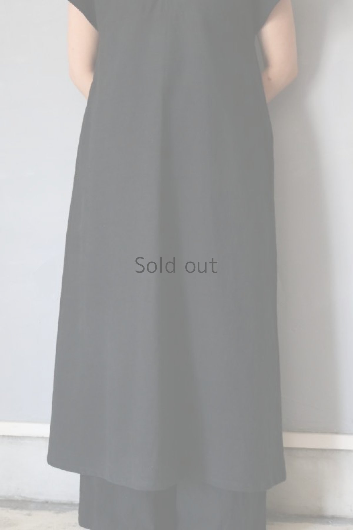 画像6: 【ササキチホ】カレンワンピース/ヴィンテージリネン×染（黒） (6)