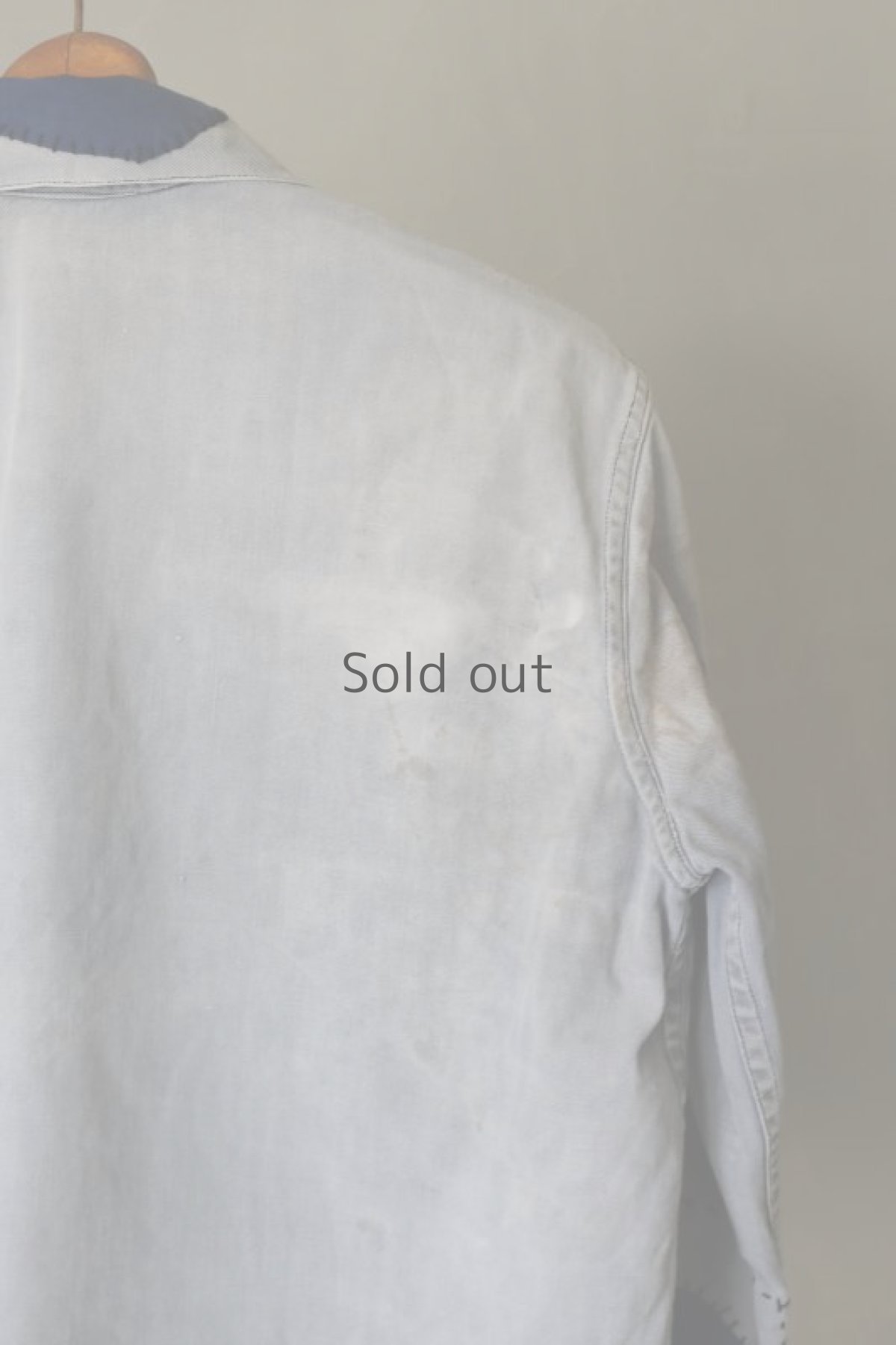 画像11: 【MITSUGU SASAKI】ビンテージリメイク パッチワーク ワークジャケット(ブルーグレー) (11)