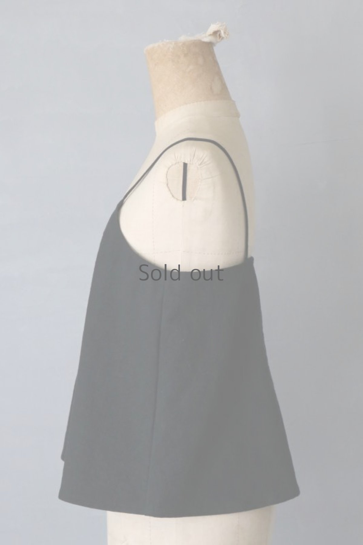 画像4: 【ササキチホ】アンティークリネン×染　フレア　キャミソール（黒/イニシャルWD） (4)