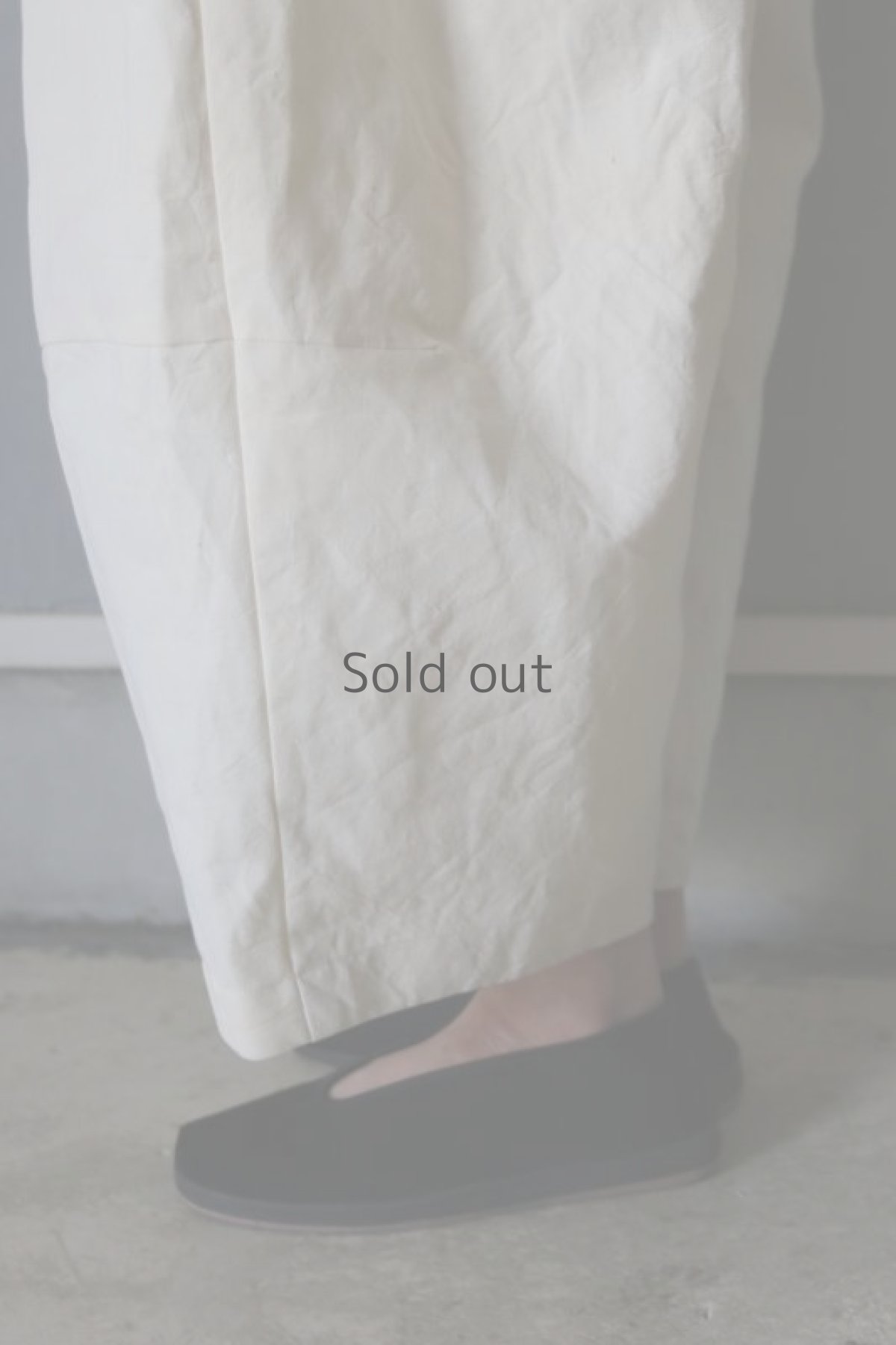 画像7: 【ササキチホ】アンティークリネン　切り替え　バレルパンツ（生成り） (7)