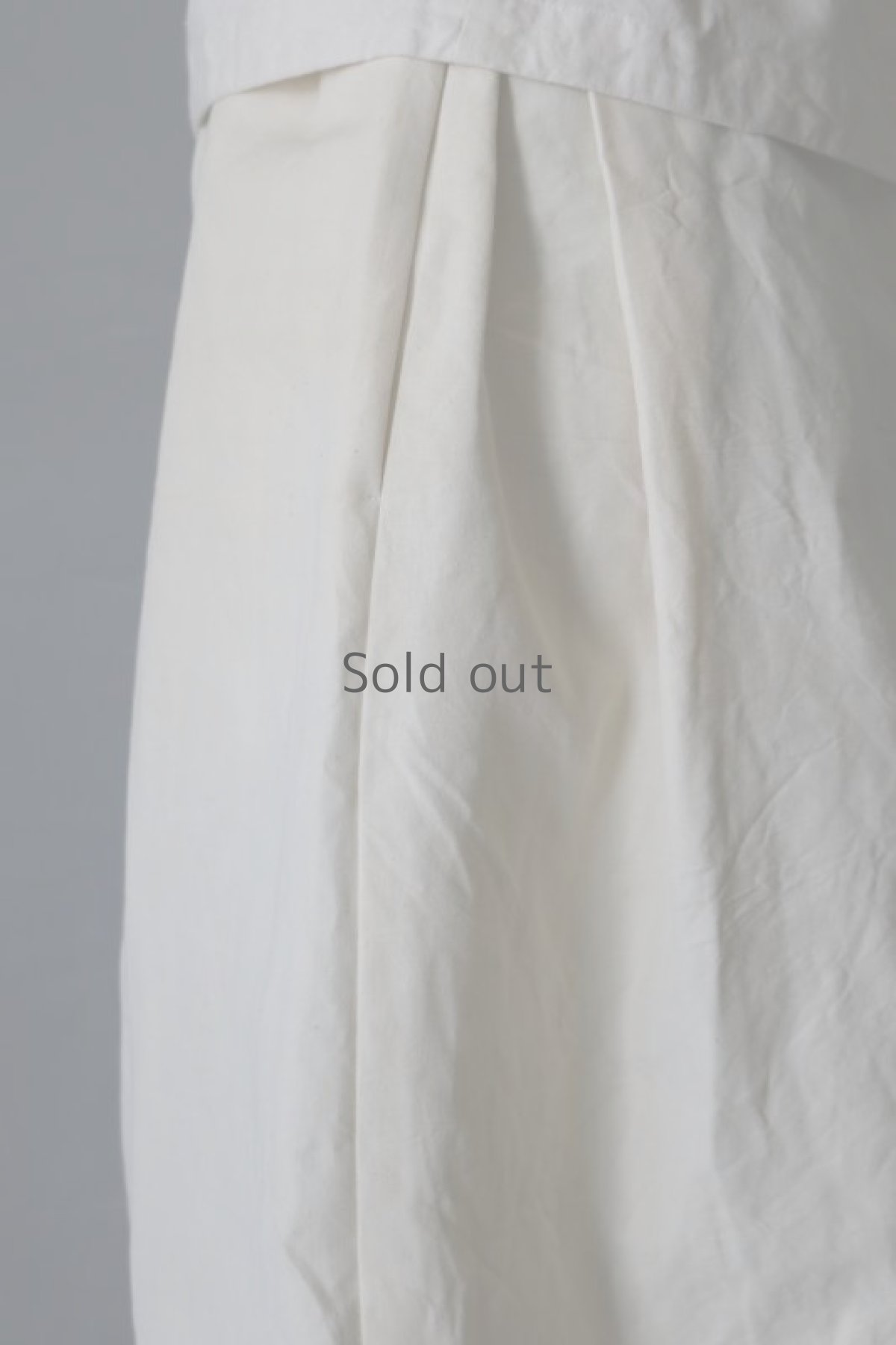 画像6: 【ササキチホ】アンティークリネン　切り替え　バレルパンツ（生成り） (6)