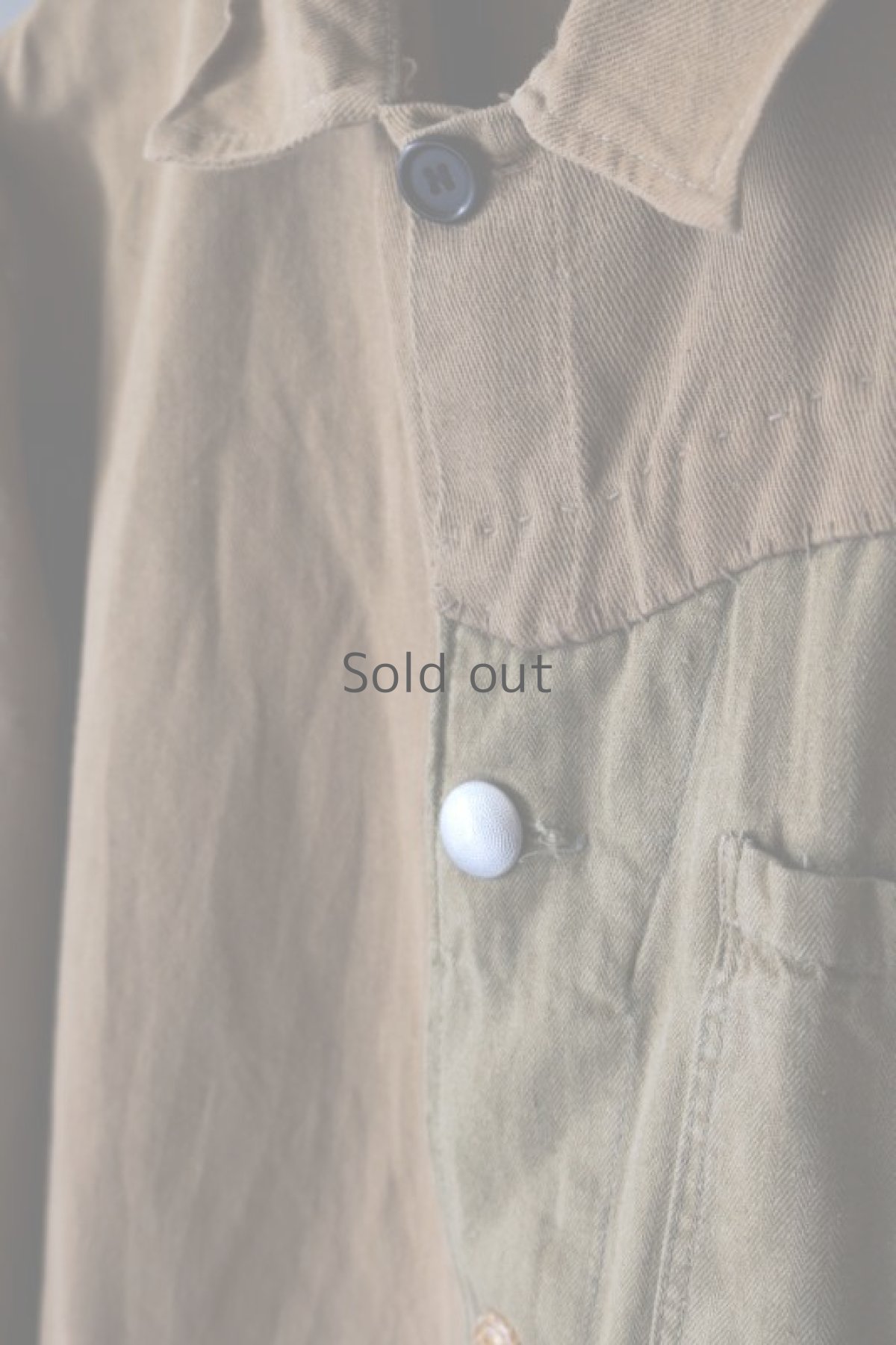 画像4: 【MITSUGU SASAKI】ビンテージリメイク パッチワーク ワークジャケット(ブラウン) (4)