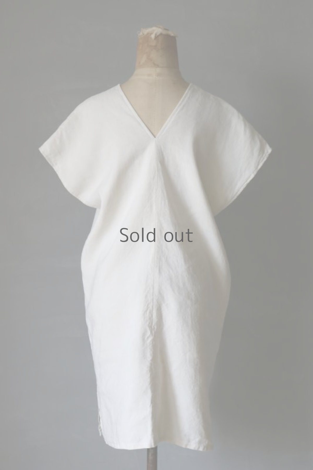 画像7: 【ササキチホ】ヴィンテージリネン カレンシャツ ロング丈（白） (7)