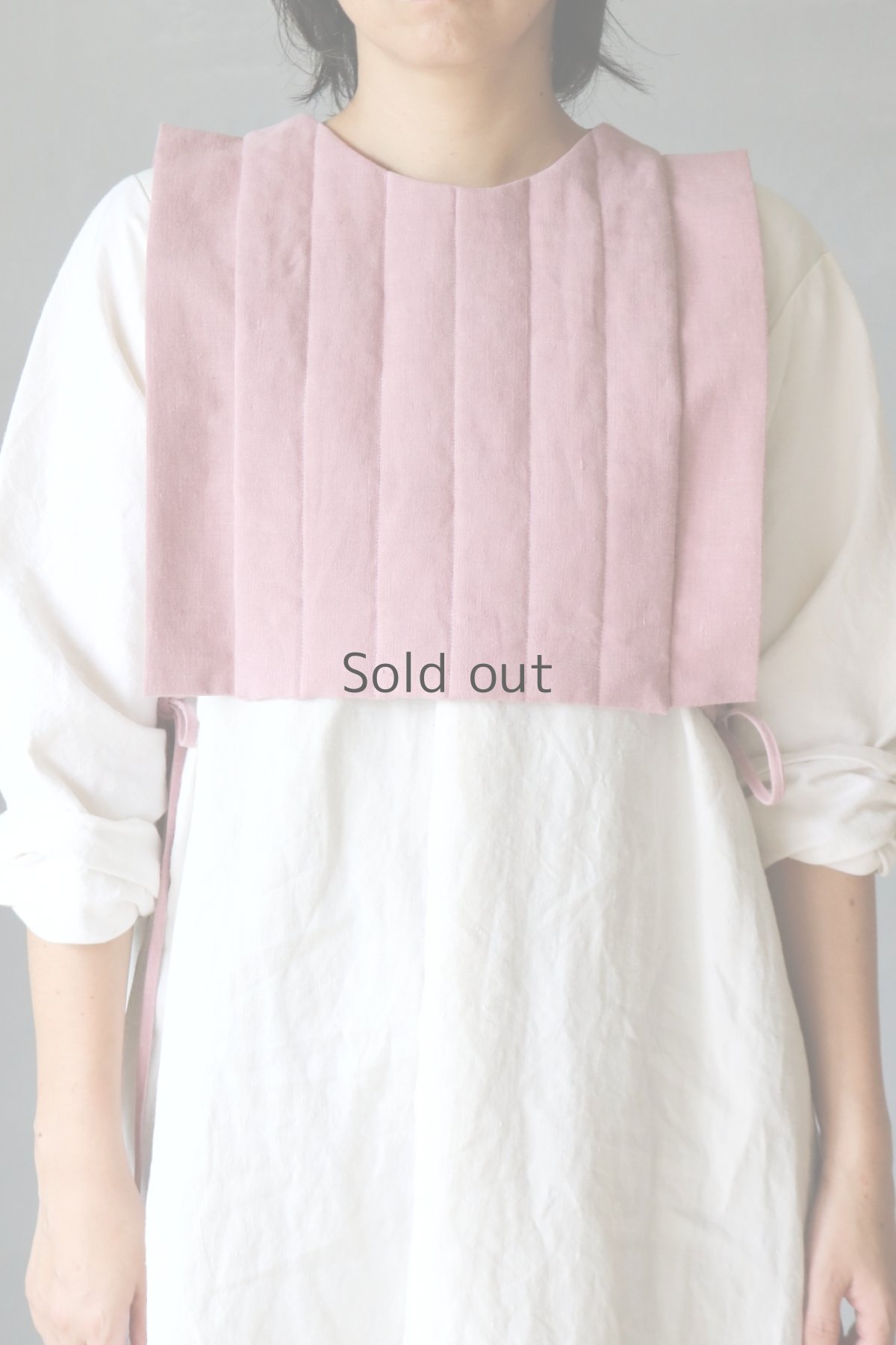 画像5: 【ササキチホ】アンティークリネン×染　四角衣(ピンク) (5)