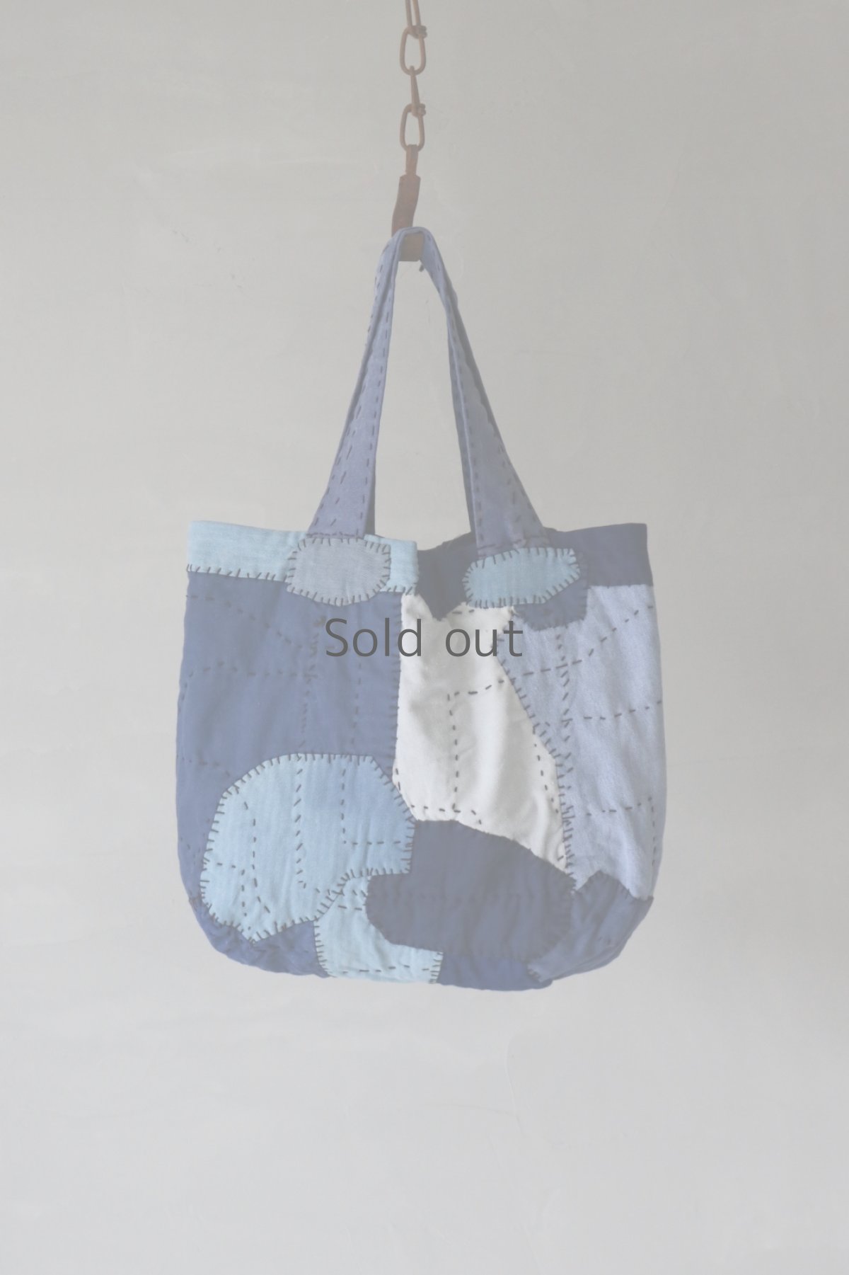 画像3: 【MITSUGU SASAKI】ビンテージリメイク　ユーロワークのパッチワーク　トートバッグ (3)