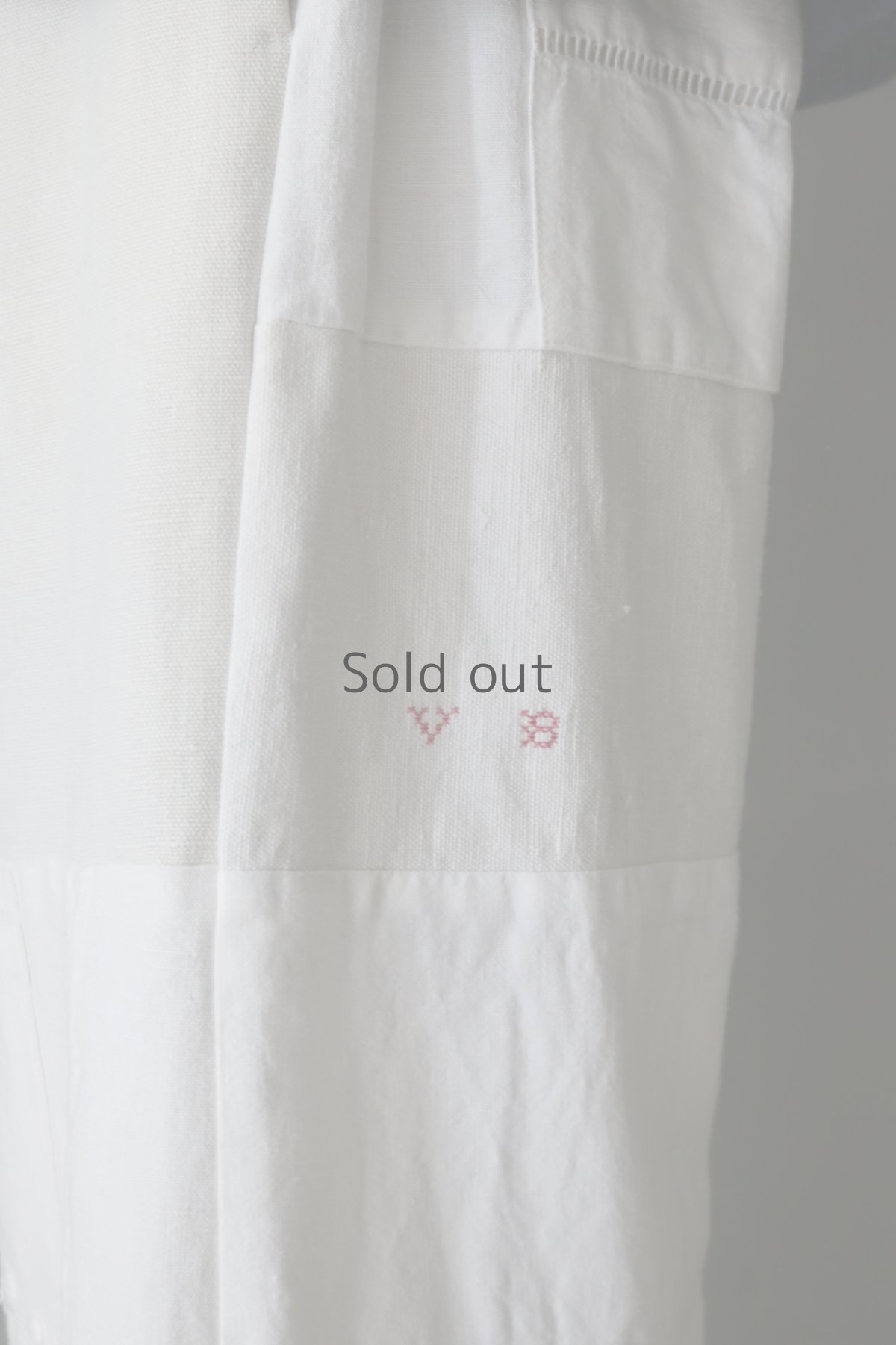 画像12: 【ササキチホ】アンティークリネン　ツギハギワイドパンツ（白） (12)