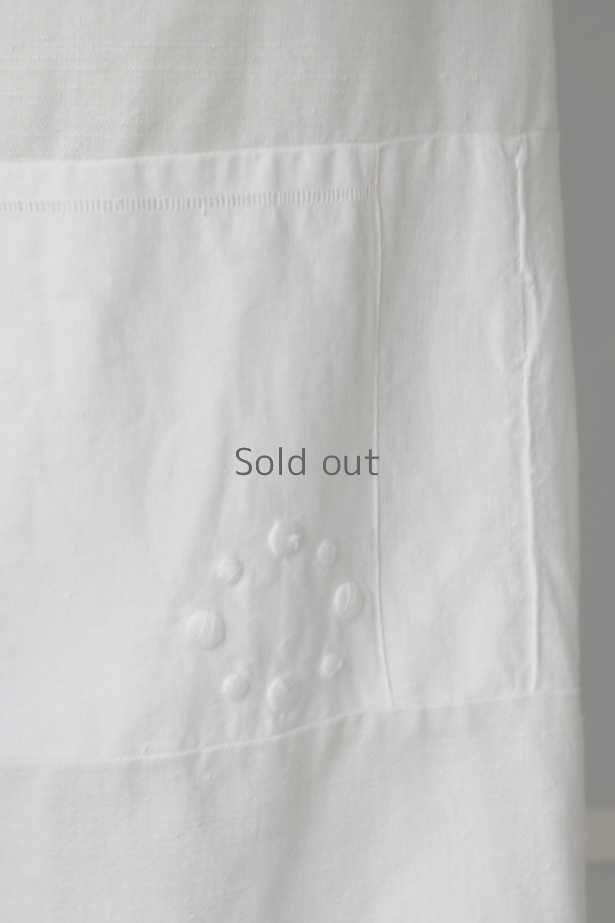 画像9: 【ササキチホ】アンティークリネン　ツギハギワイドパンツ（白） (9)