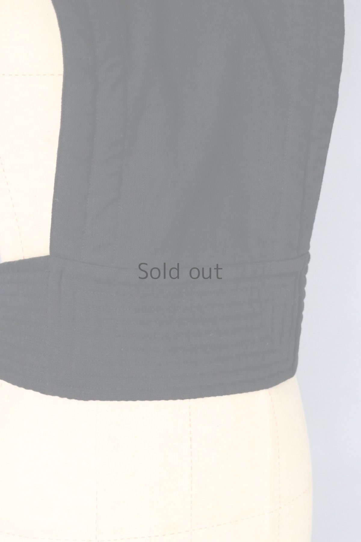 画像9: 【ササキチホ】ヴィンテージリネン×染　胴衣（黒） (9)