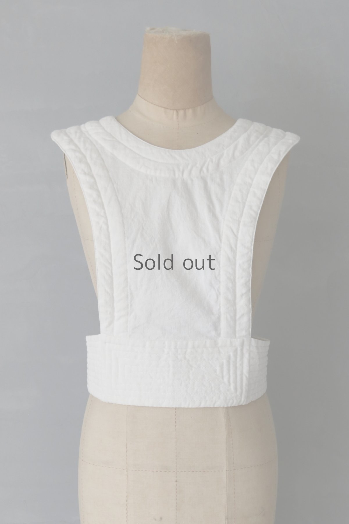 画像3: 【ササキチホ】ヴィンテージリネン　胴衣（白） (3)
