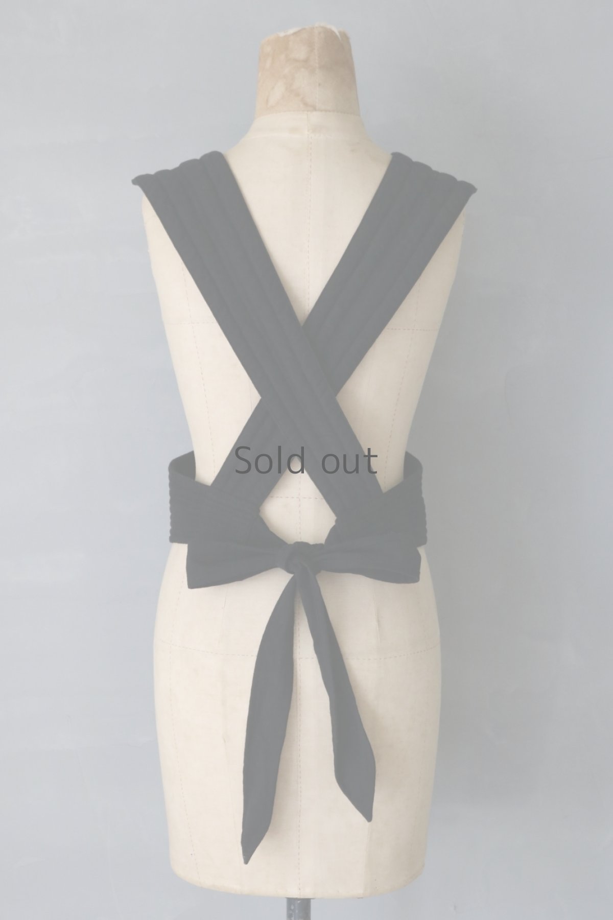 画像10: 【ササキチホ】ヴィンテージリネン×染　胴衣（黒） (10)