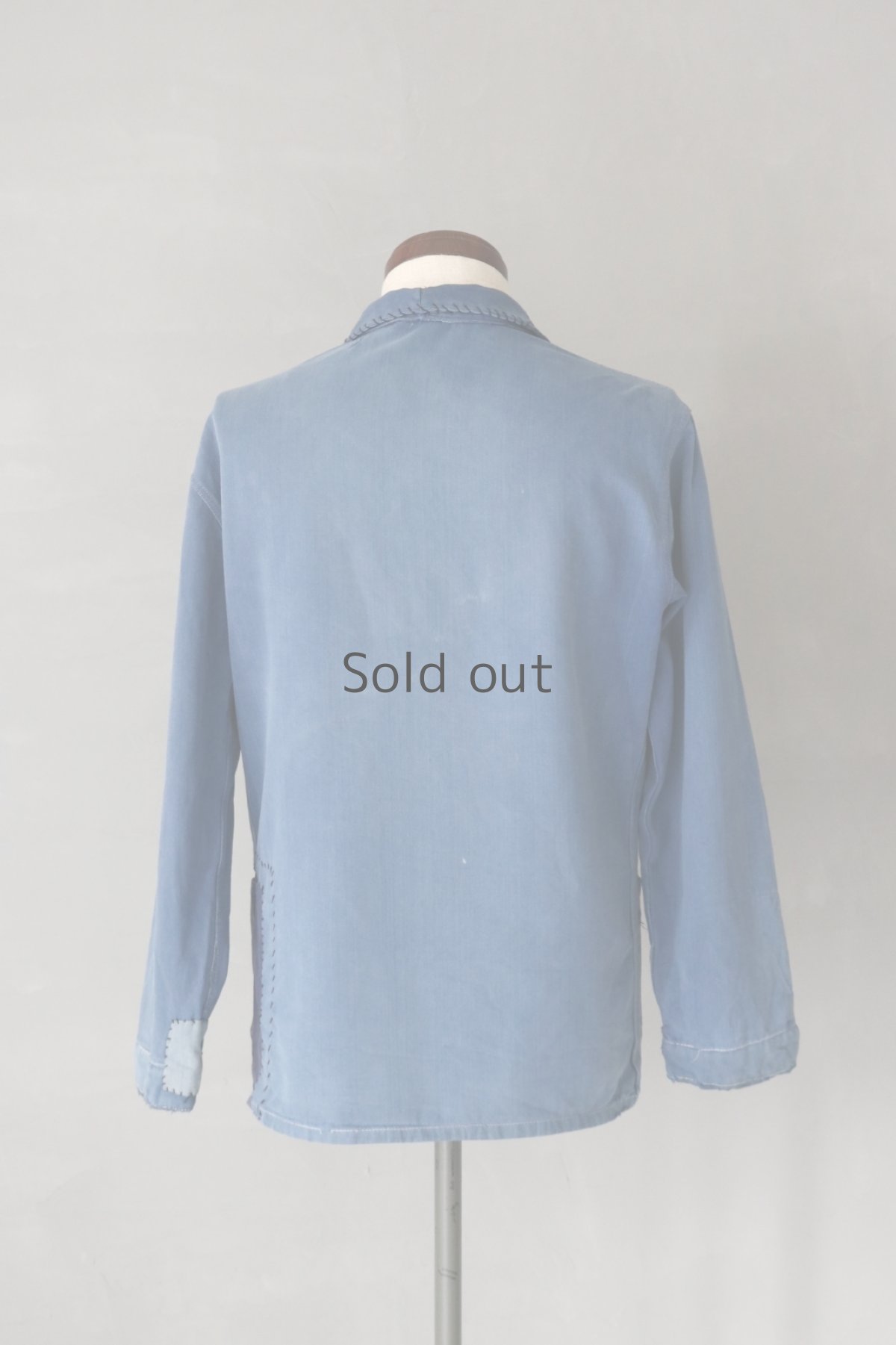 画像11: 【MITSUGU SASAKI】ビンテージリメイク パッチワーク ワークジャケット(ノッチドラペル) (11)