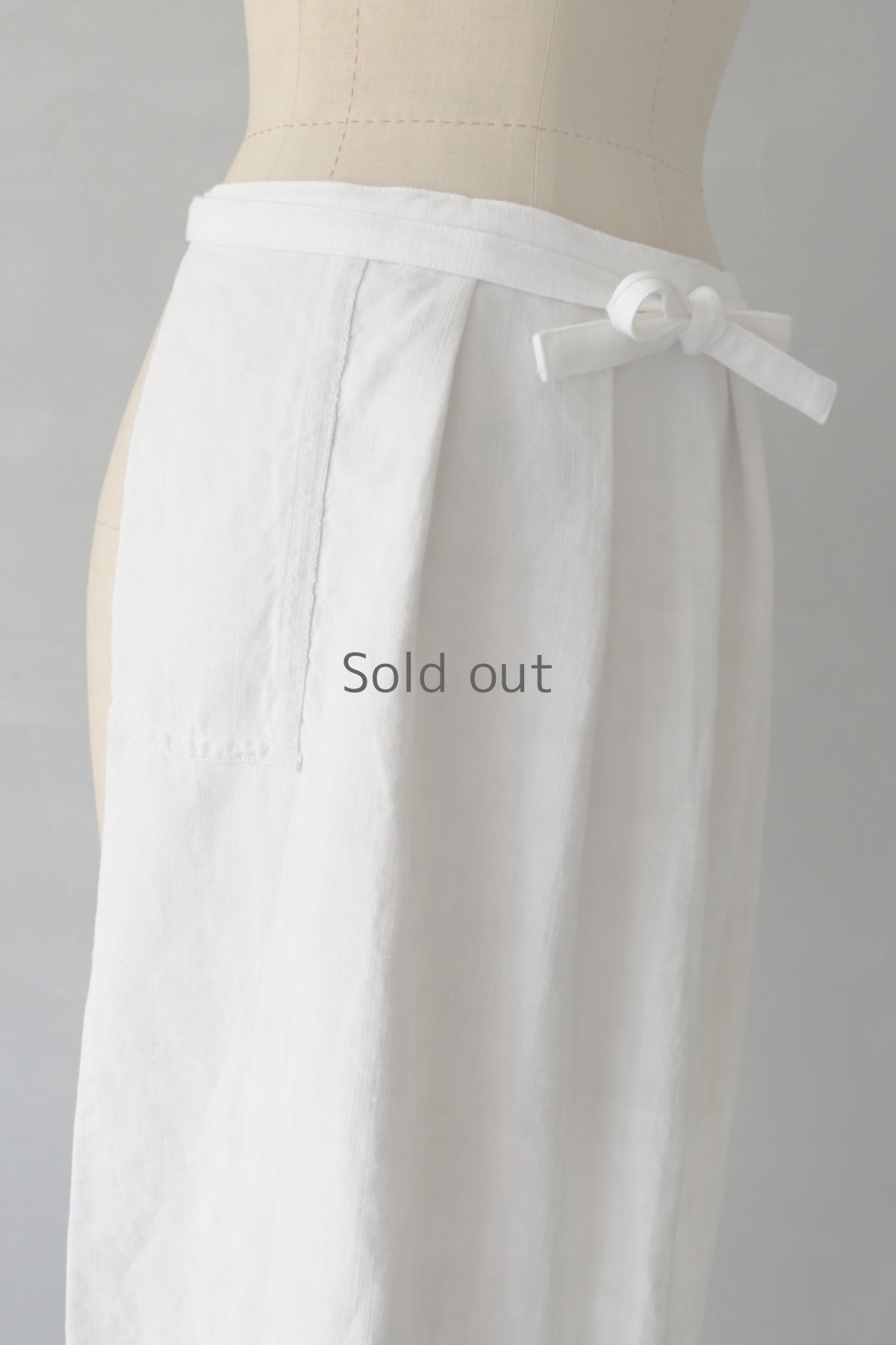 画像7: 【ササキチホ】アンティークリネン　前掛け (7)