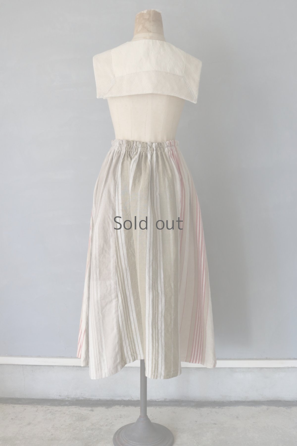 画像9: 【ササキチホ】ティッキングファブリック　ロングギャザースカート(B) (9)