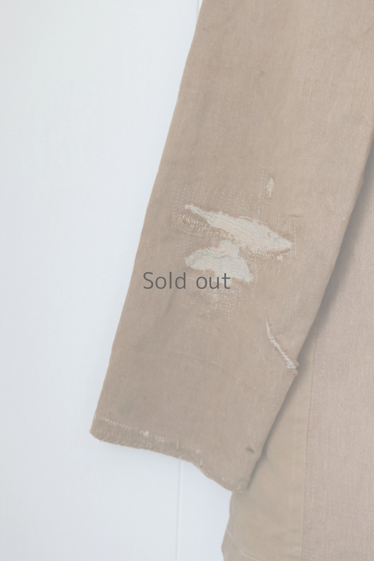 画像11: 【MITSUGU SASAKI】ビンテージリメイク パッチワーク ブラウンワークジャケット(ノッチドラペル) (11)