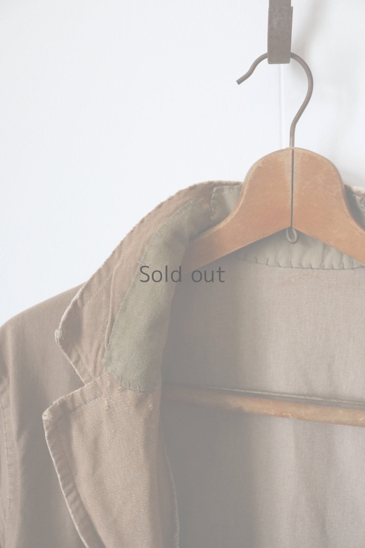 画像7: 【MITSUGU SASAKI】ビンテージリメイク パッチワーク ブラウンワークジャケット(ノッチドラペル) (7)