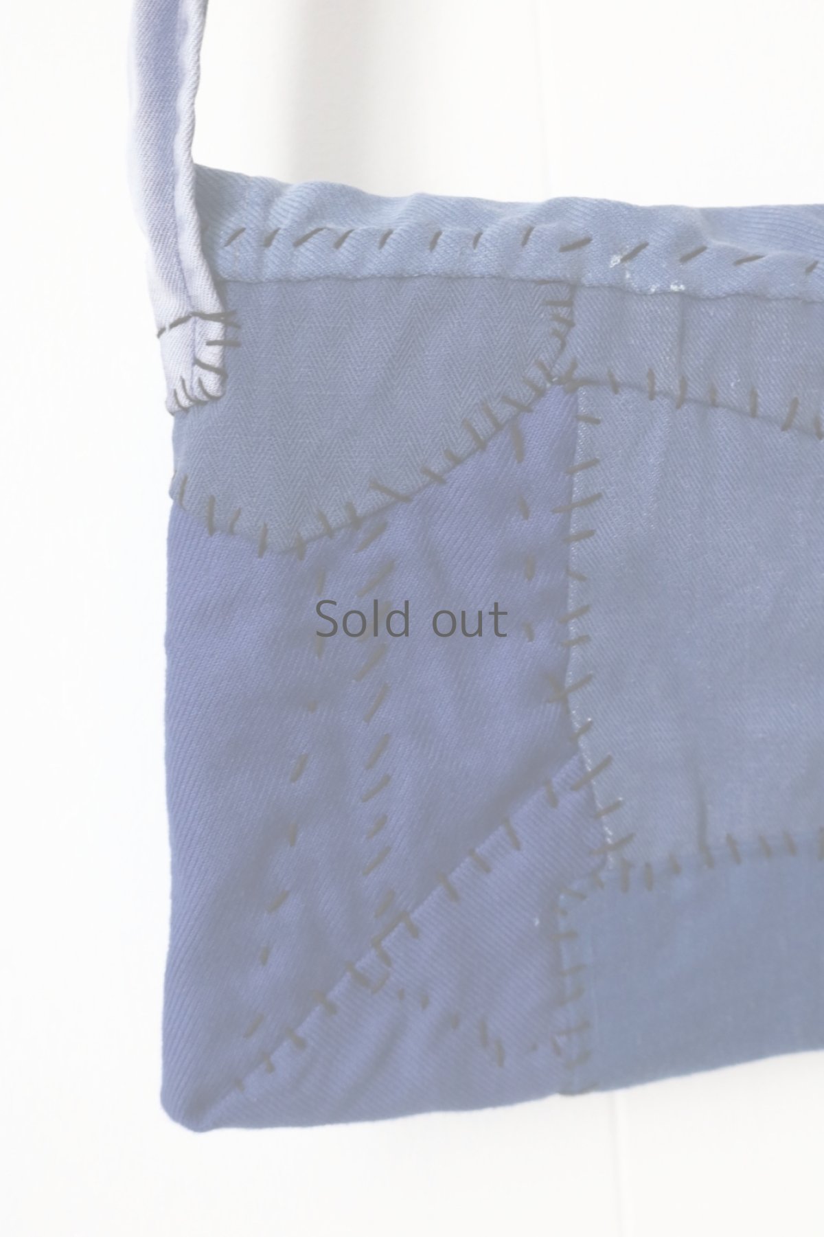 画像7: 【MITSUGU SASAKI】ビンテージリメイク　ユーロワークのパッチワークスモールポーチ (7)