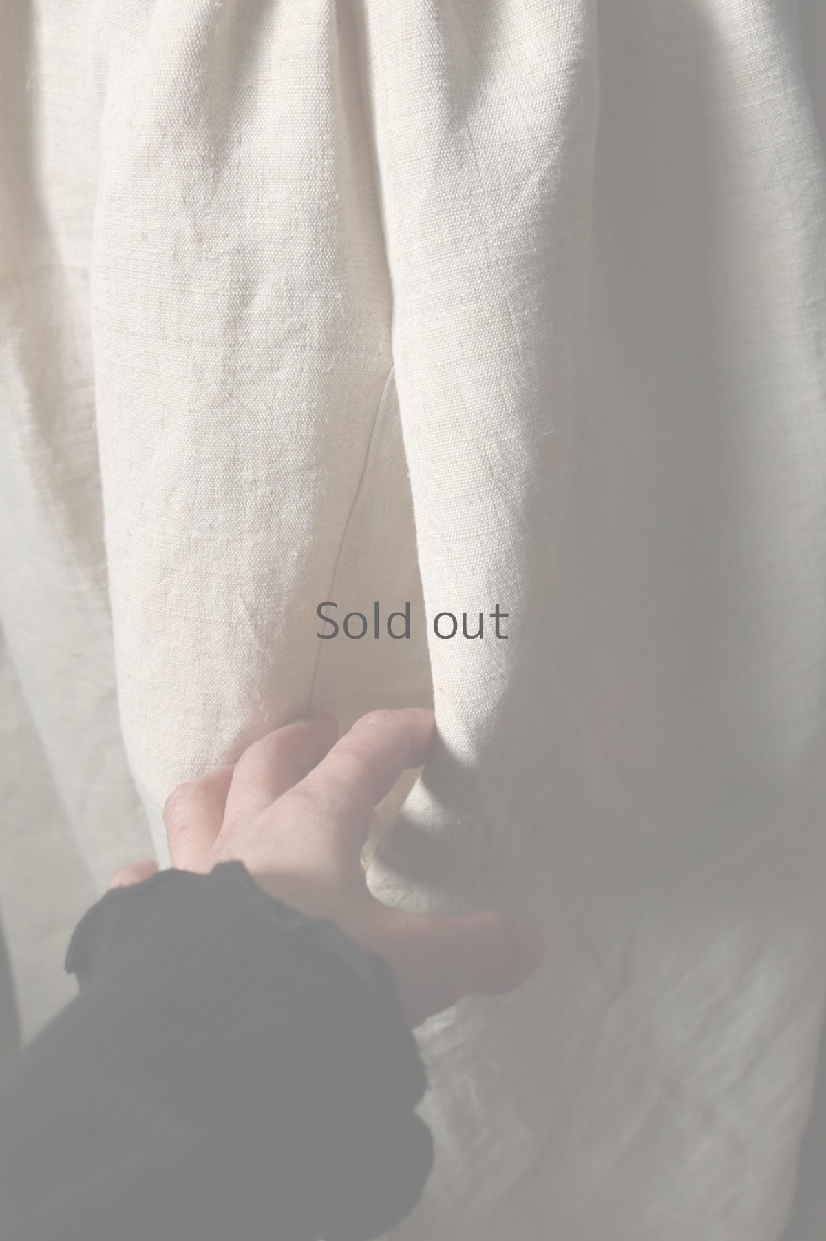 画像7: 【ササキチホ】アンティークリネン　ノースリーブ　オープンバックドレス（生成り） (7)