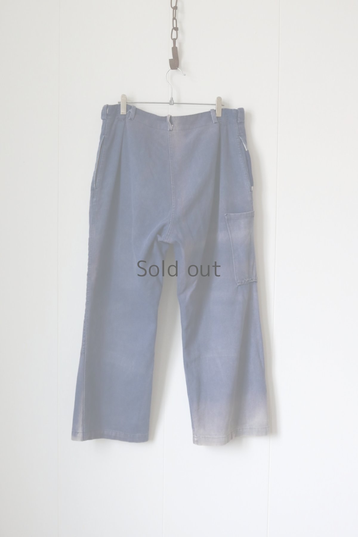 画像6: 【MITSUGU SASAKI】ビンテージ×リメイク パッチワーク ワークパンツ（小さめ） (6)