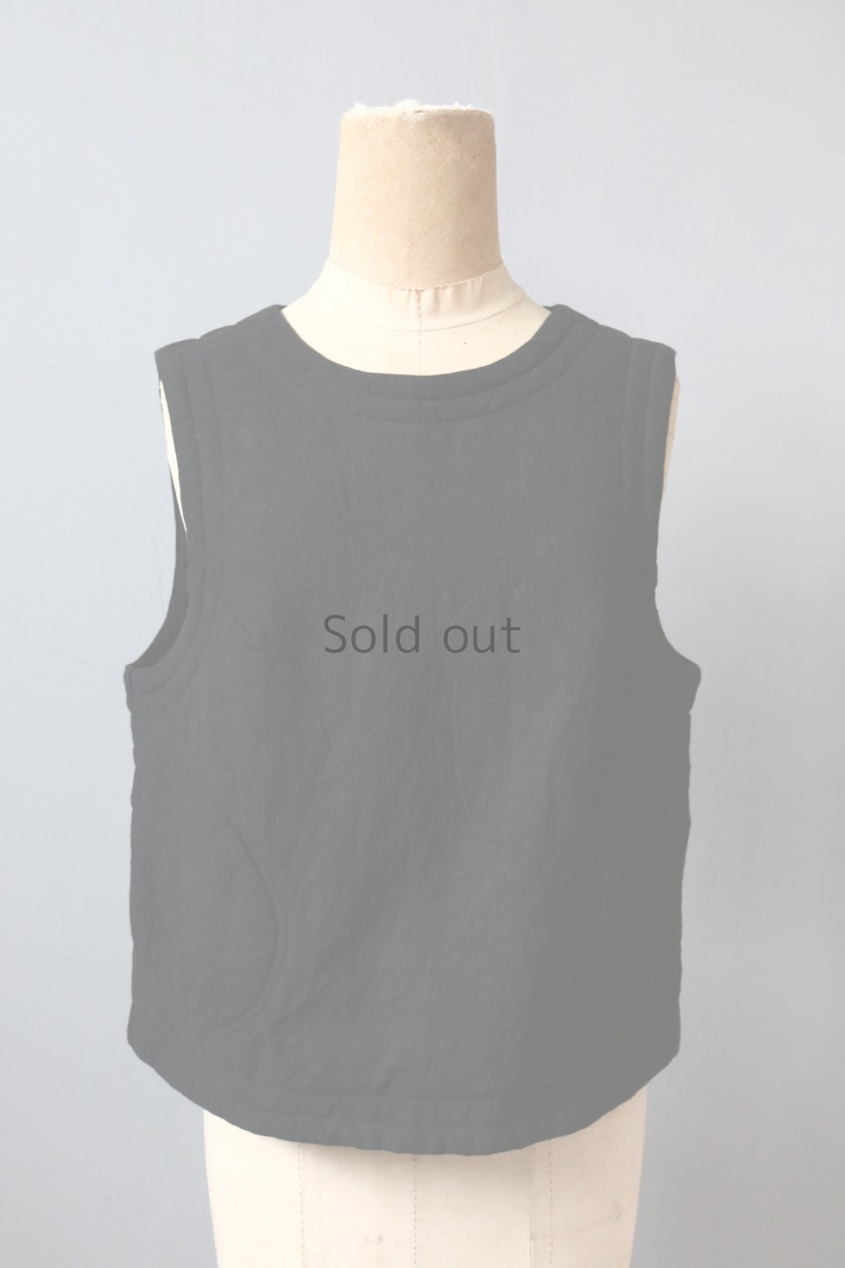 画像4: 【ササキチホ】ビンテージリネン×染　フェンシングベスト（黒） (4)